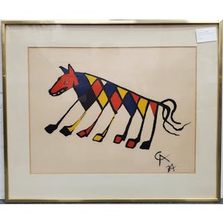 Alexander Calder Color Lithograph Flying Colors Collection The Beast