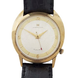 Hamilton Saturn Electric Sunburst Dial Mens Vintage Wrist Watch