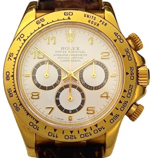 Rolex Daytona 16518 Mens 18K Gold Cosmograph Chronograph Automatic Wrist Watch