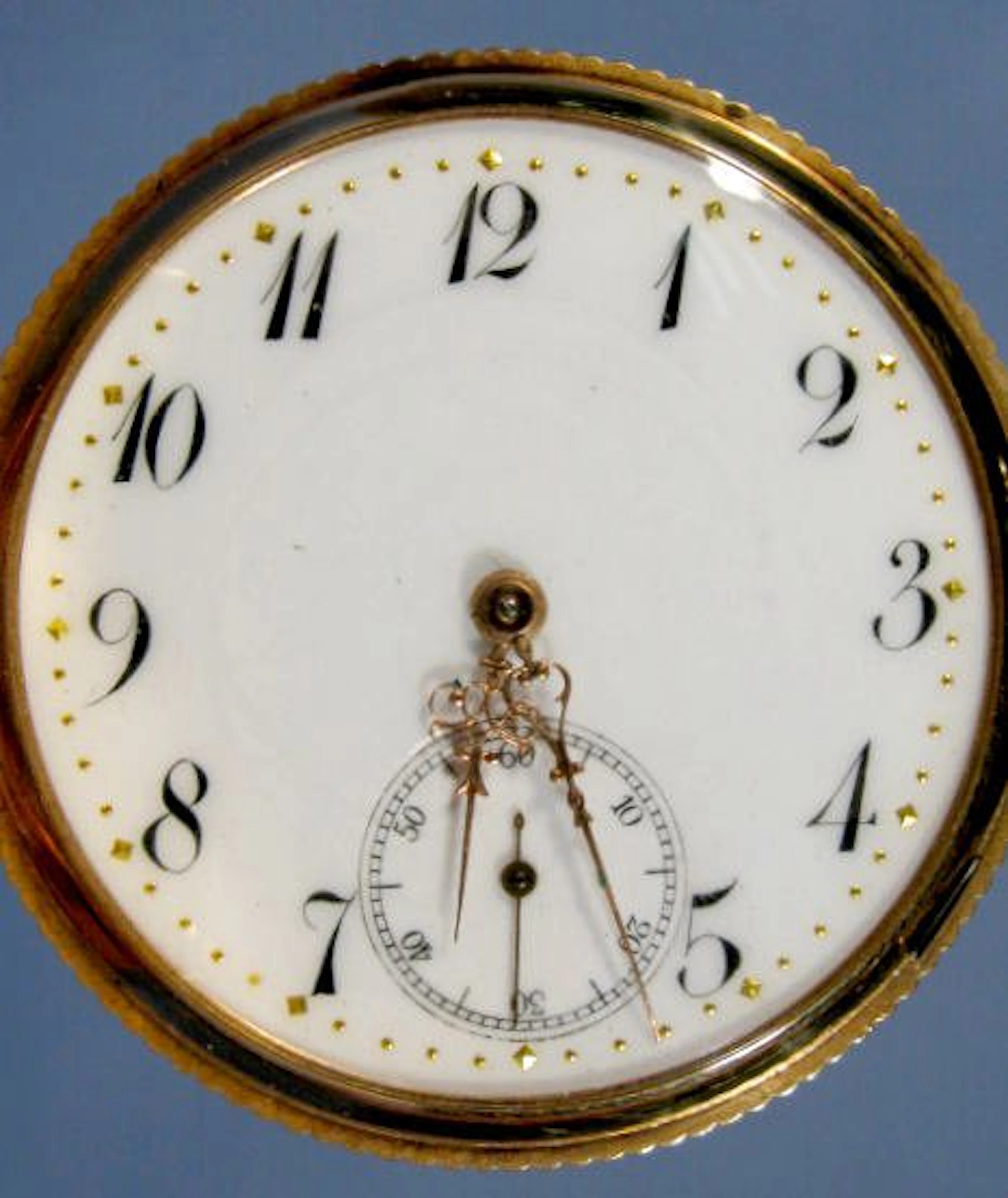802: Swiss 14K 16S Lever Set Pocket Watch