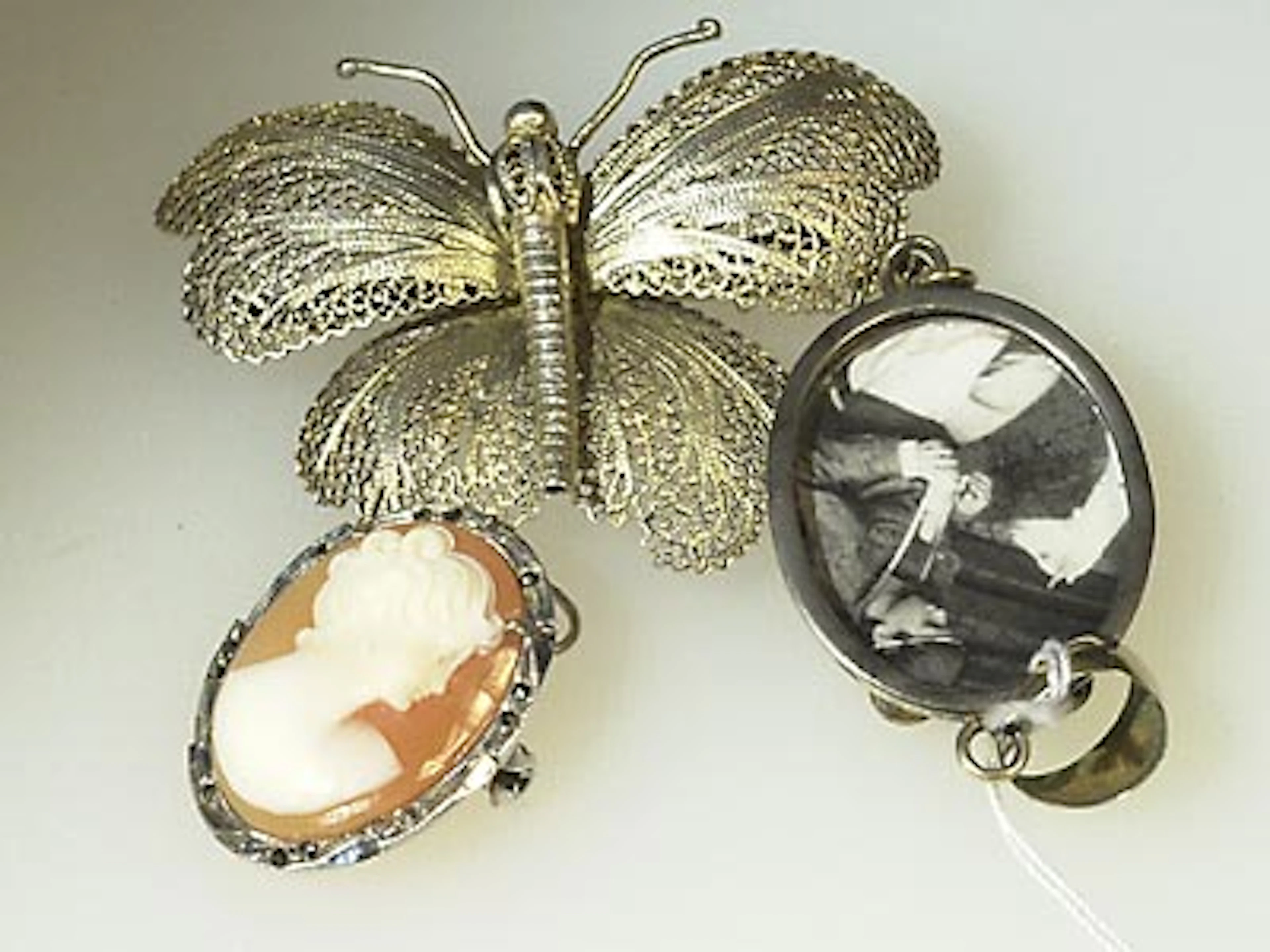 3 SMYCKEN fjärilsbrosch i silver
