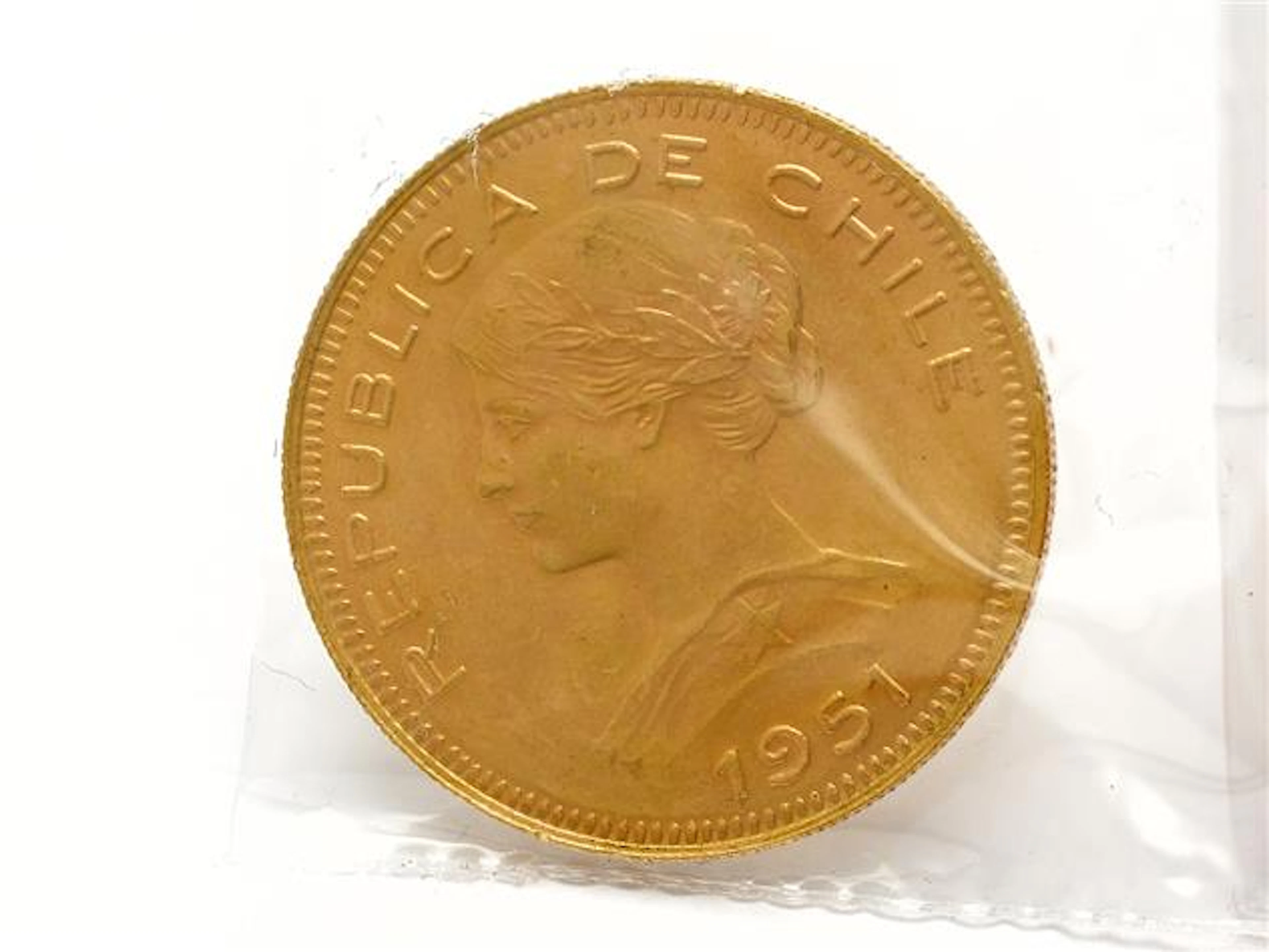 Mynt Chile år 1951 21K 20,4g