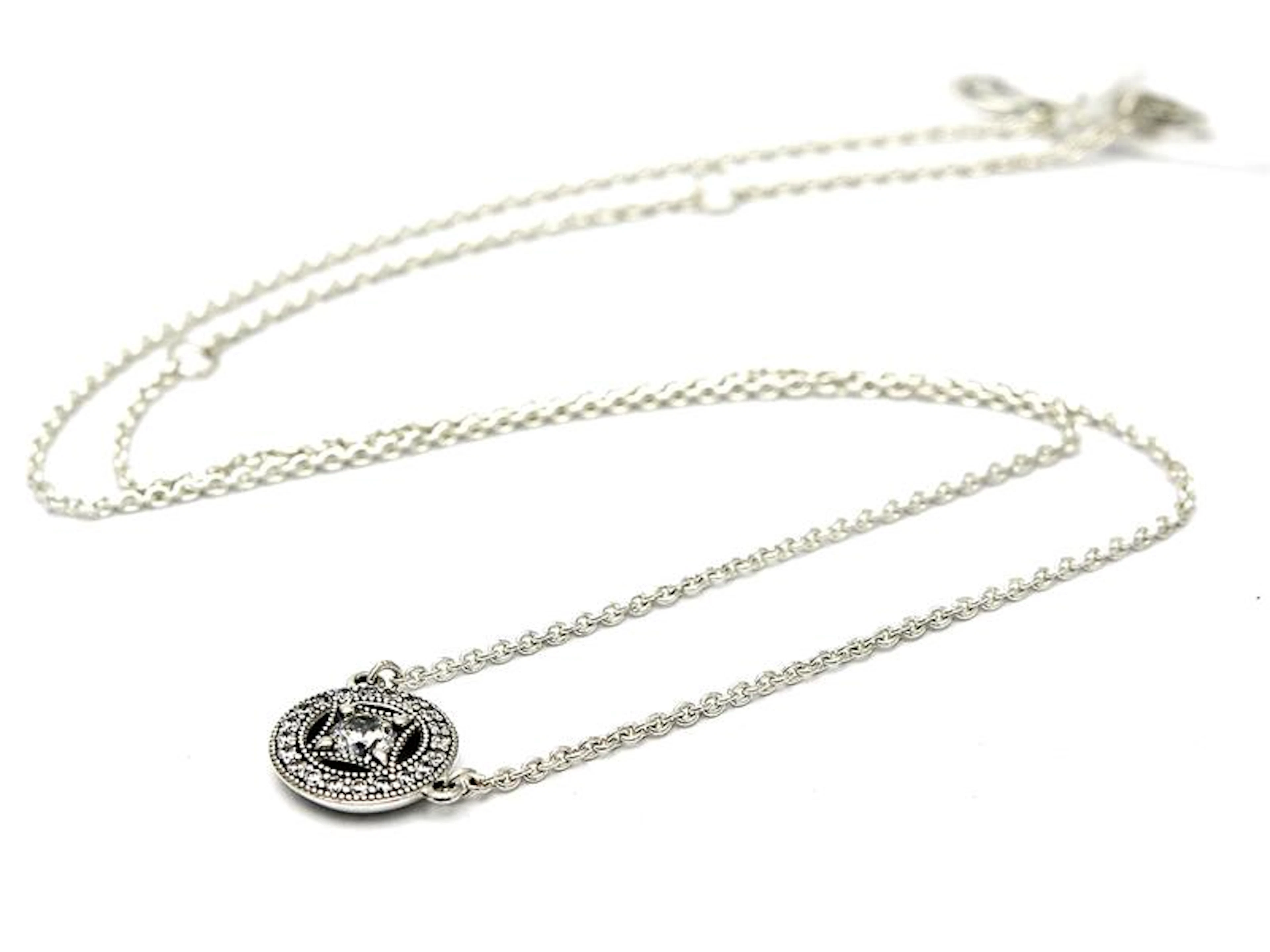 Collier Pandora S925 37,5-/41,5-/44,5cm 4g med stenar