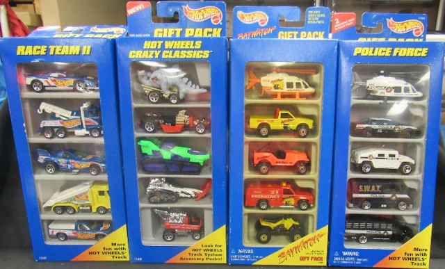 Four Hot Wheel gift packs (Race Team II