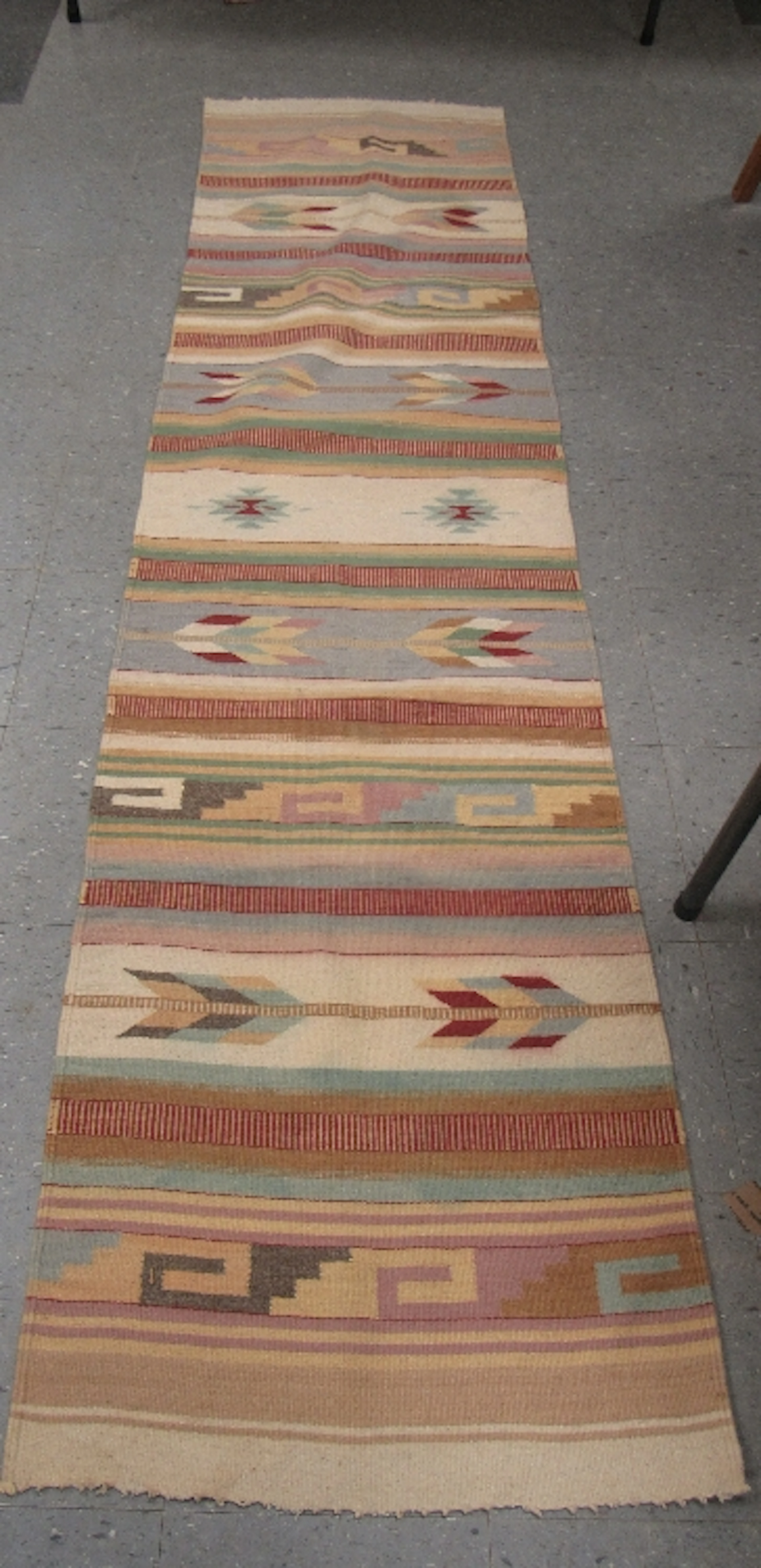 111 x 27 1/2" Vintage Indian Rug