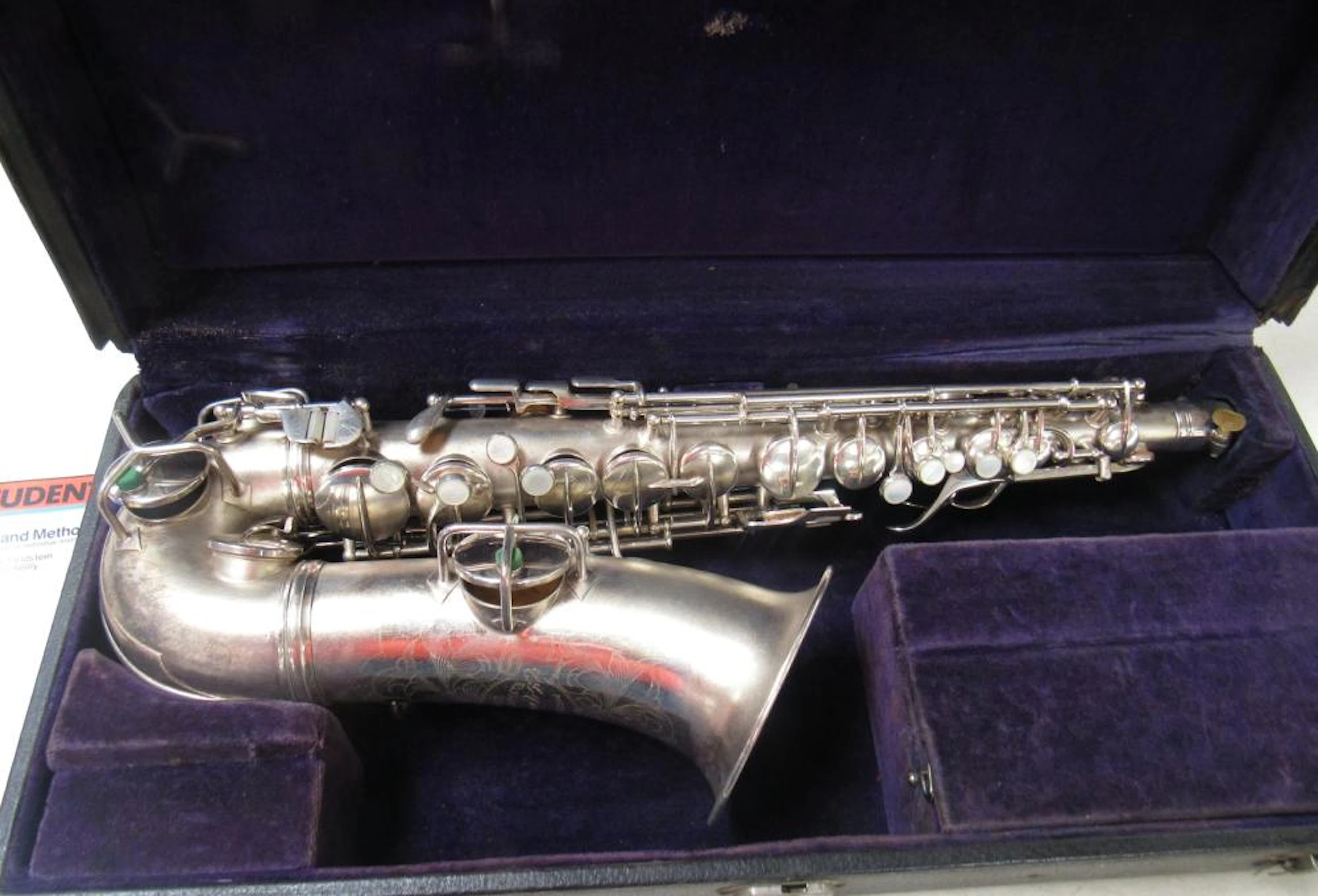 Antique CG Conn LTD Elkhart Saxophone Dec 8 1914 1119954 with Case, Complete, EC