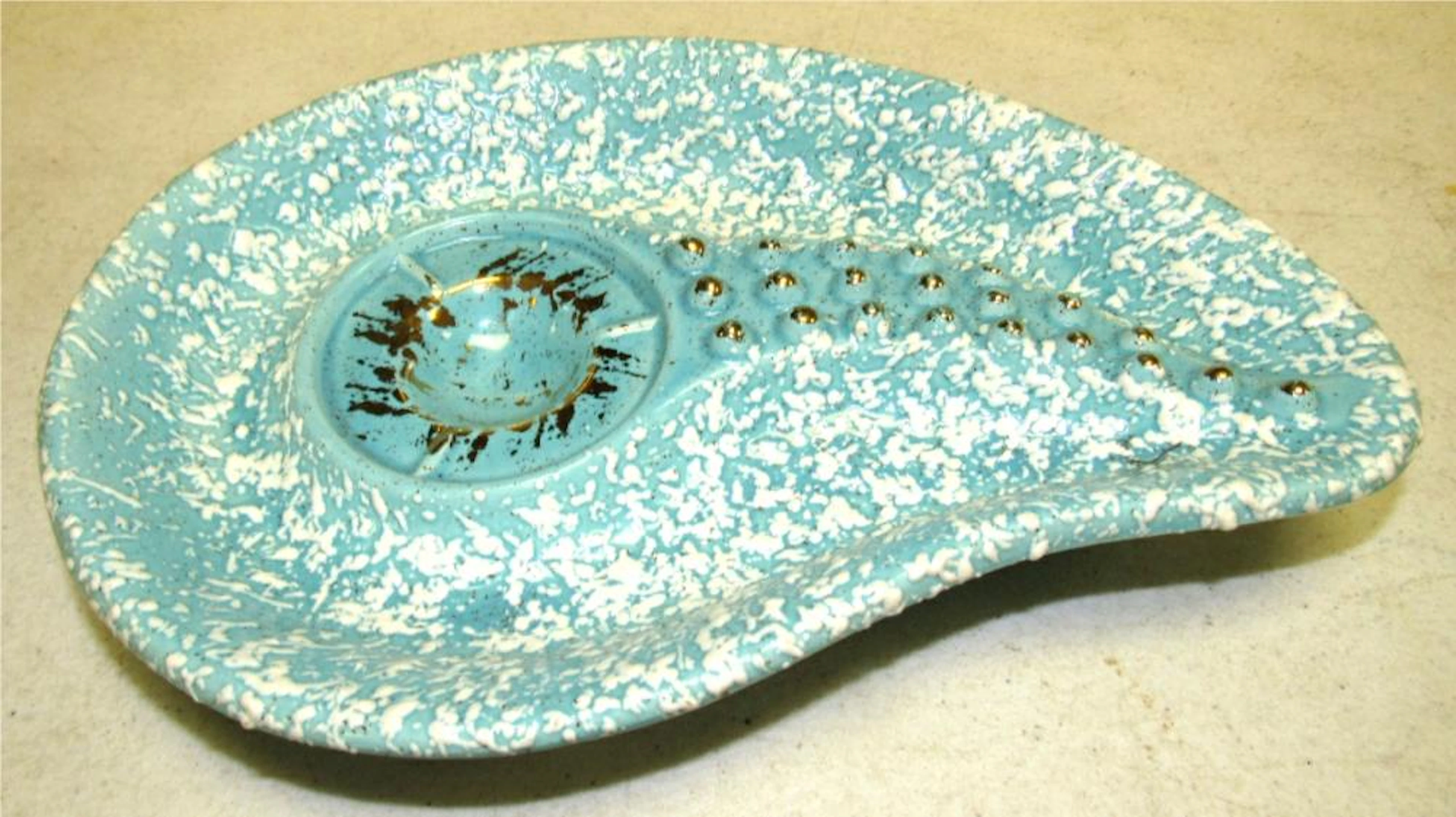 1950s Stanford Sebring USA # 720-O Pottery Ashtray...