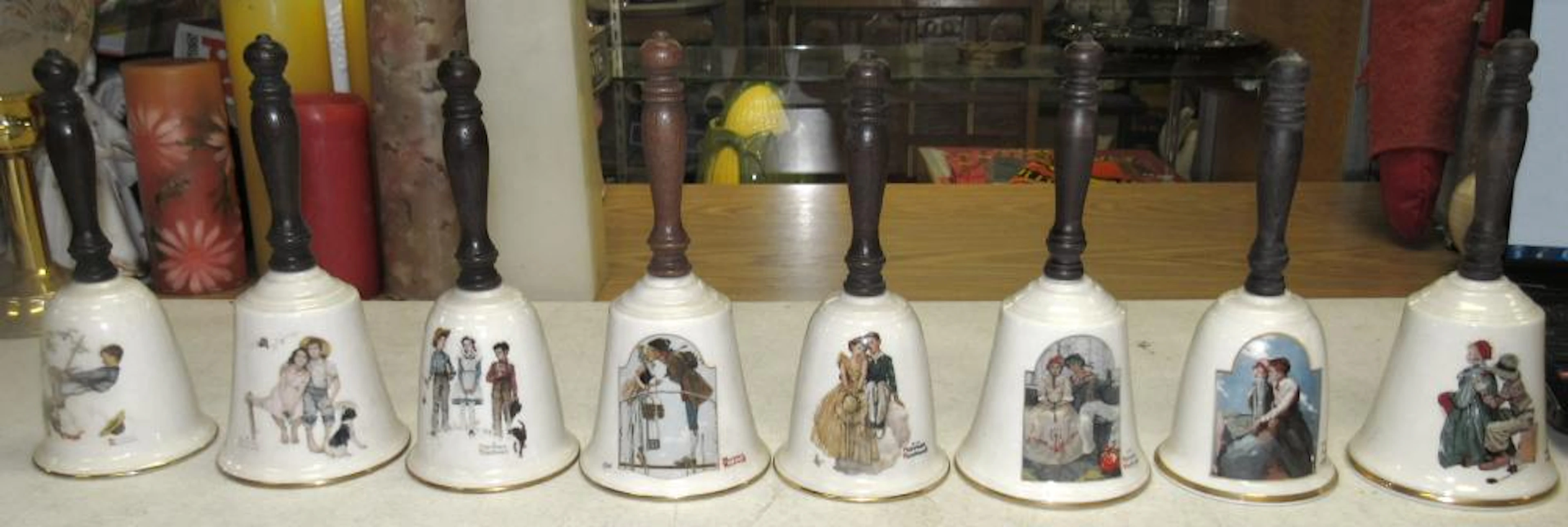 1980 to 1987 Gorham Norman Rockwell Bells, EC