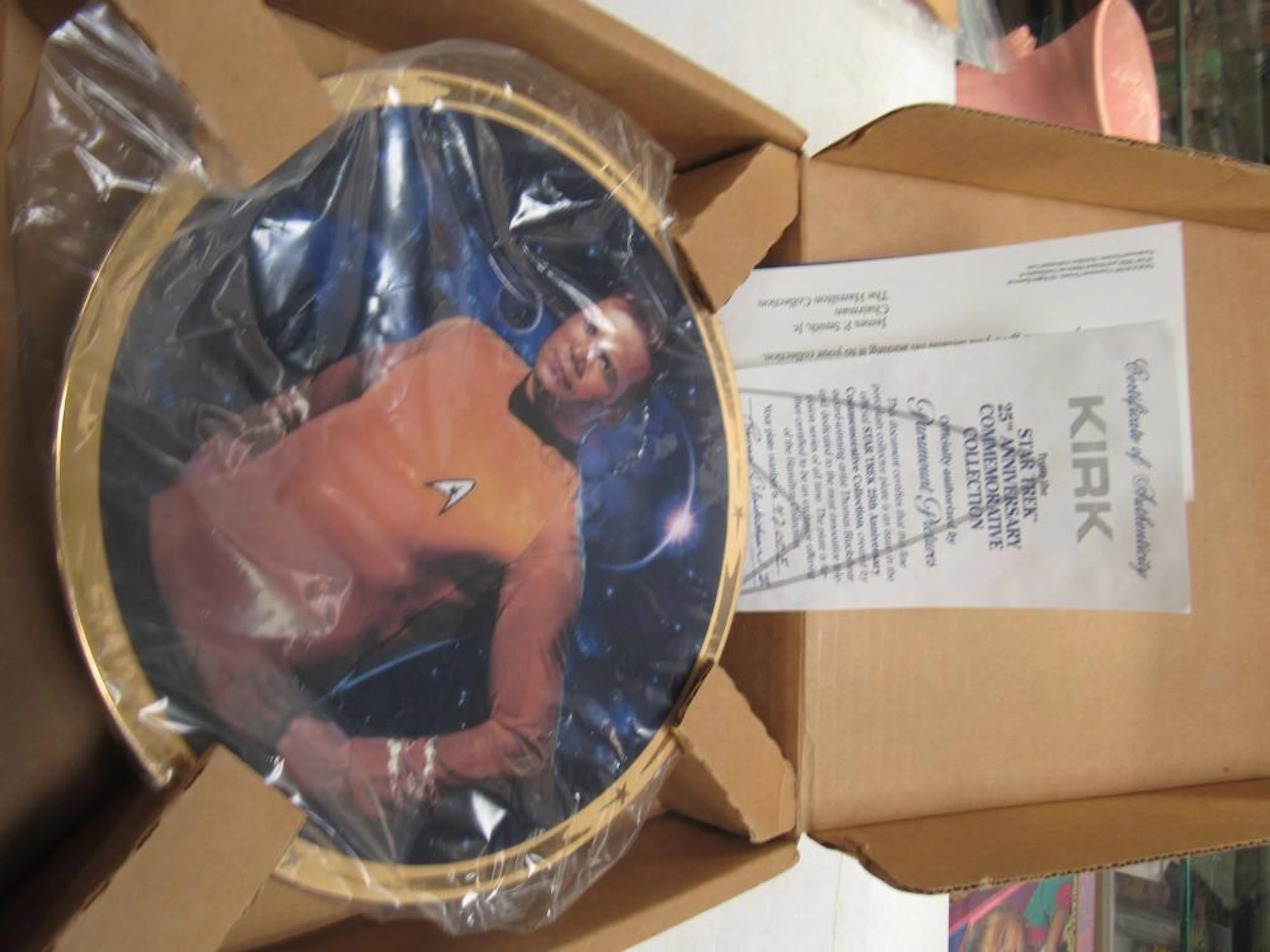 Hamilton Collection Star Trek 25th Anniversary Commemorative Plate Kirk, MIB