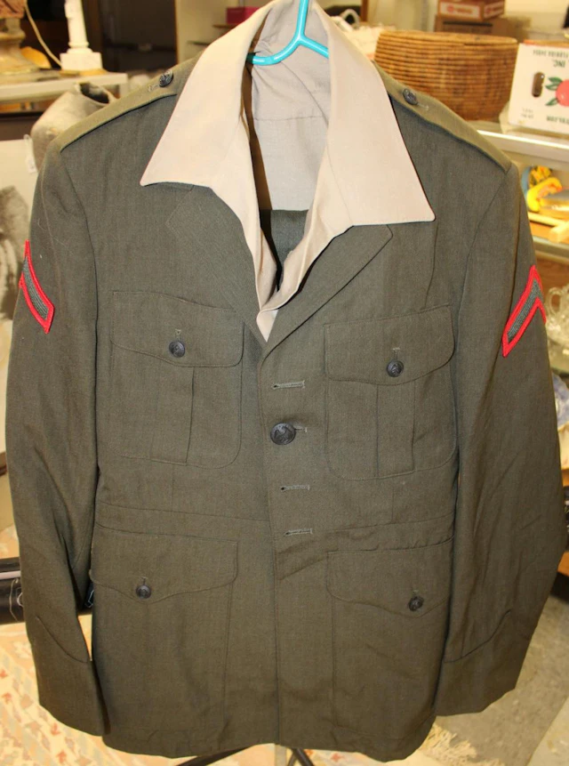 Vintage Marine Corps Coat/Shirt/Pants, EC
