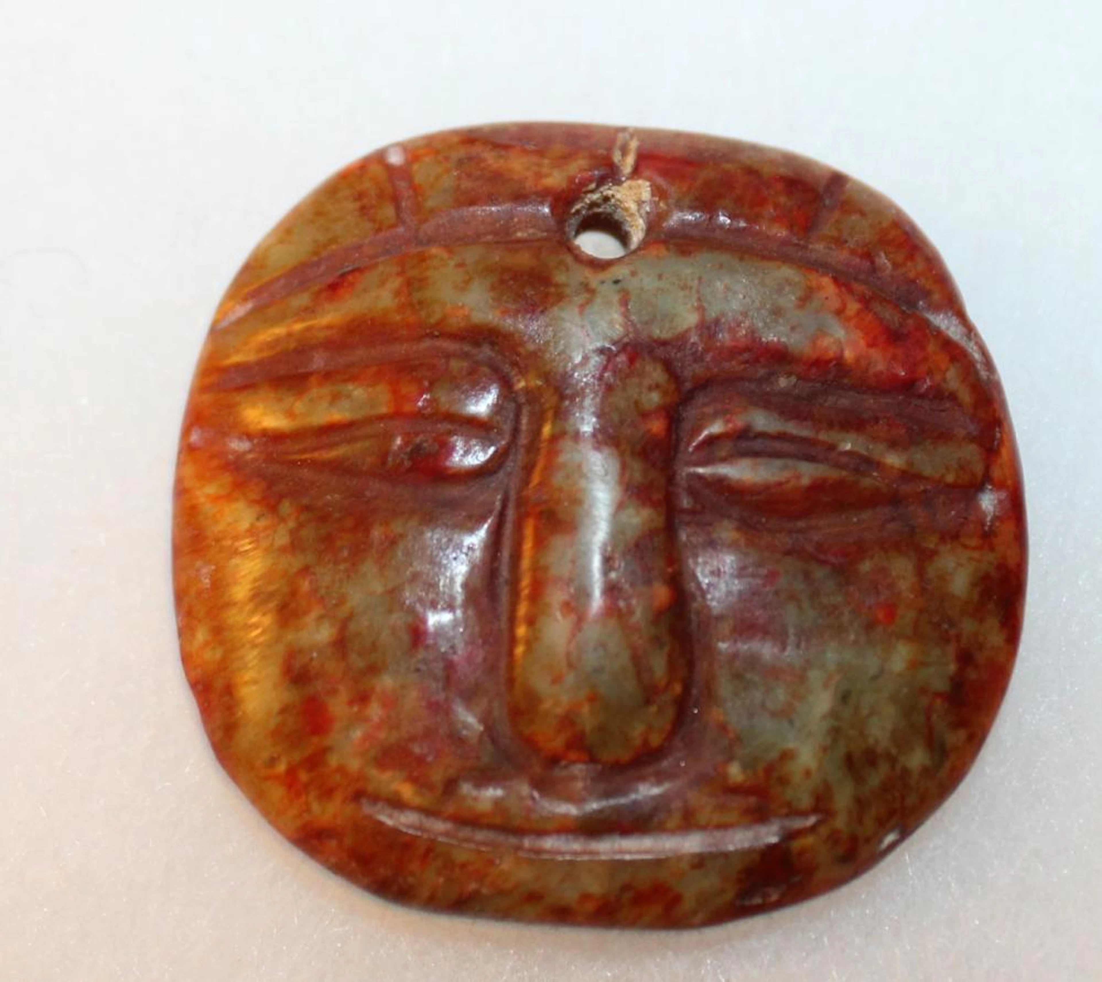 Precolumbian Jade Masquette 2" Pendant