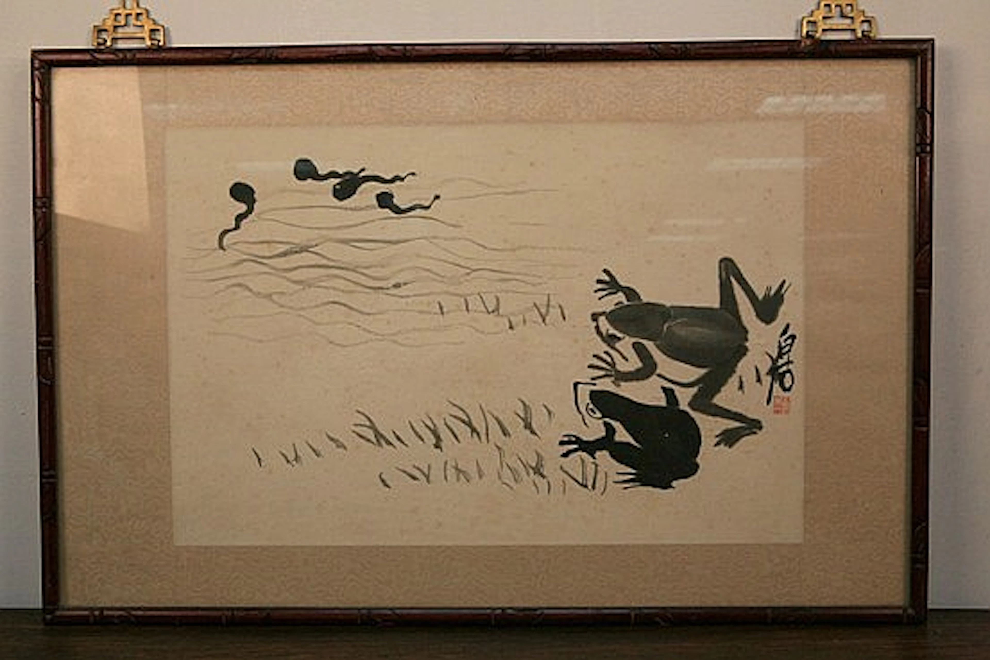 Antique Watercolor in Frame
