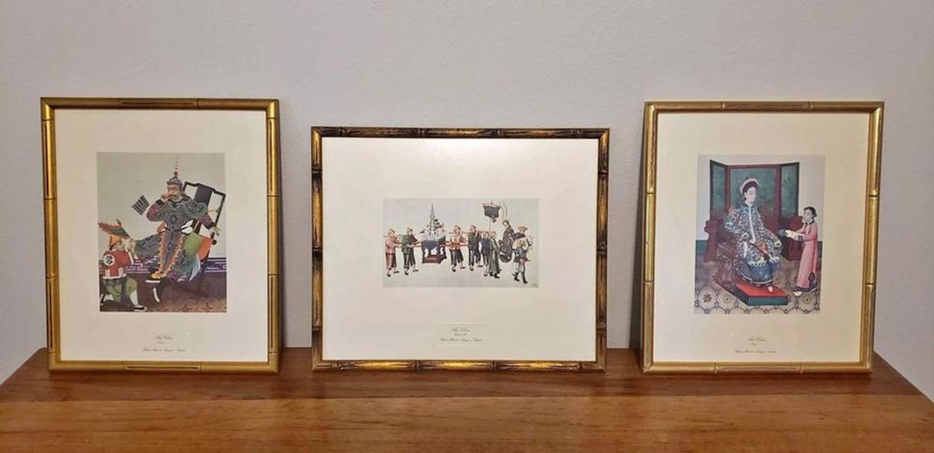 RARE 1974 ARTE CHINO FRAMED PRINTS