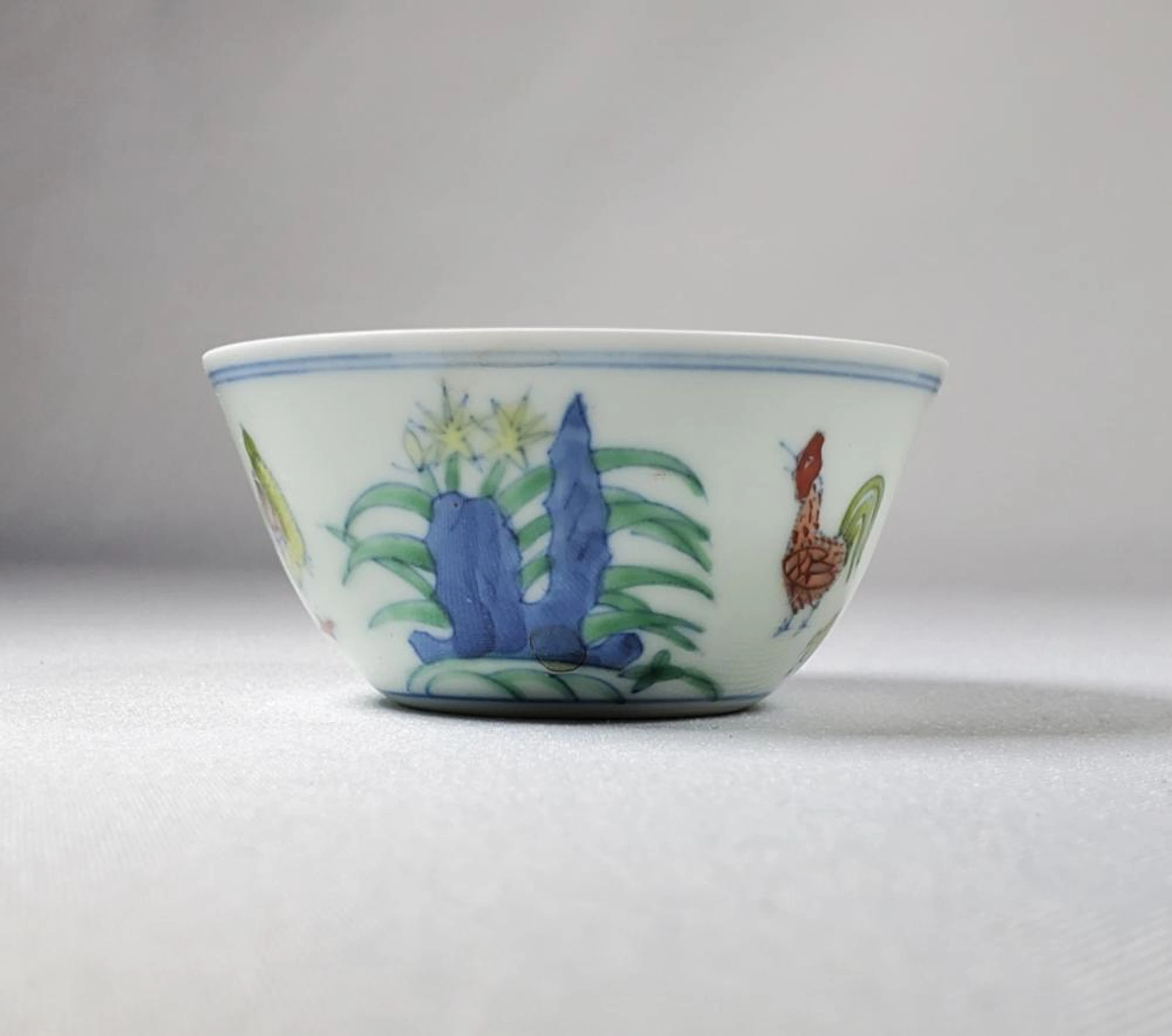 A Qing-Style Doucai 'Chicken Cup', Mark Chenghua