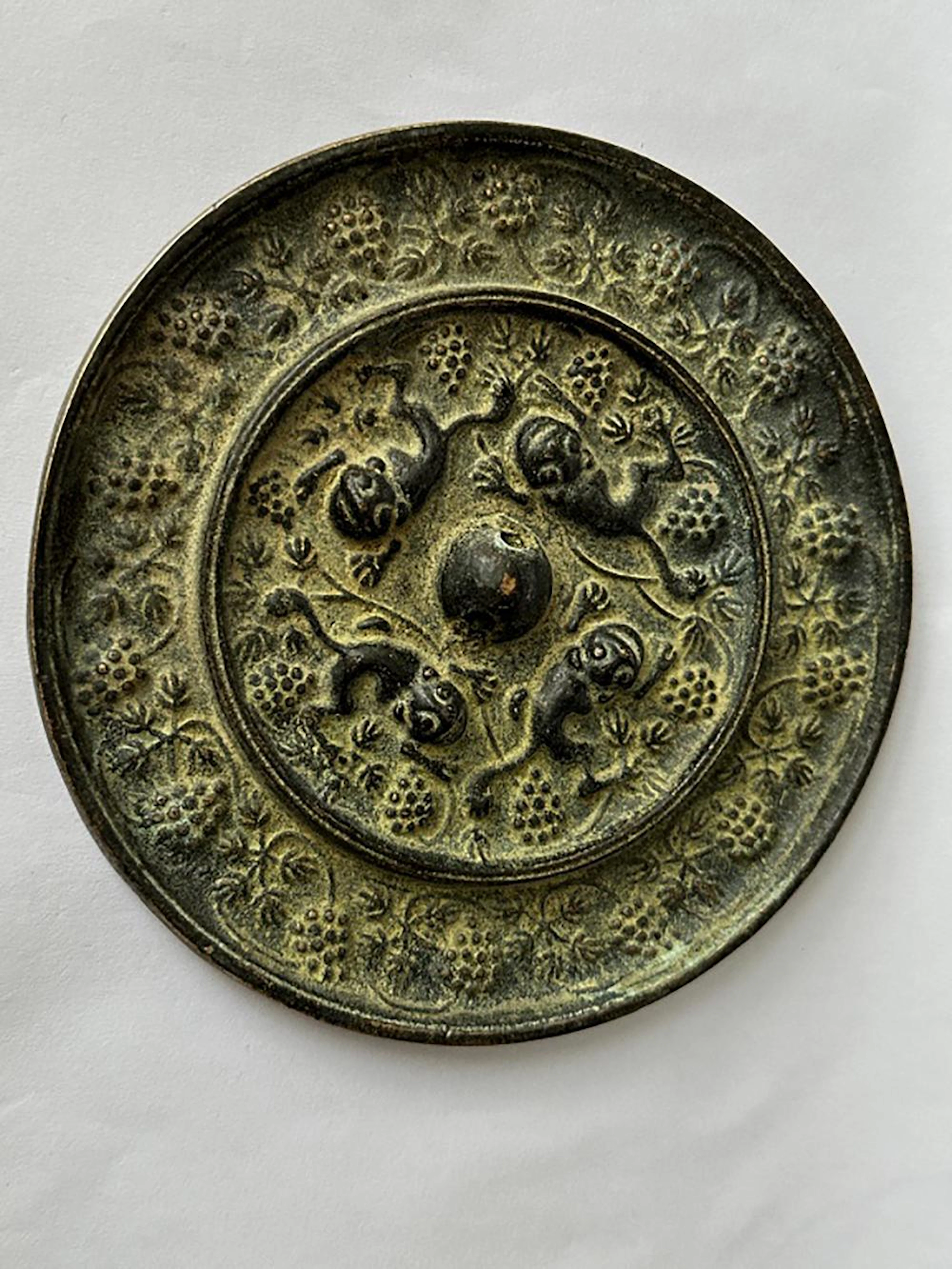 Antique Bronze Mirror