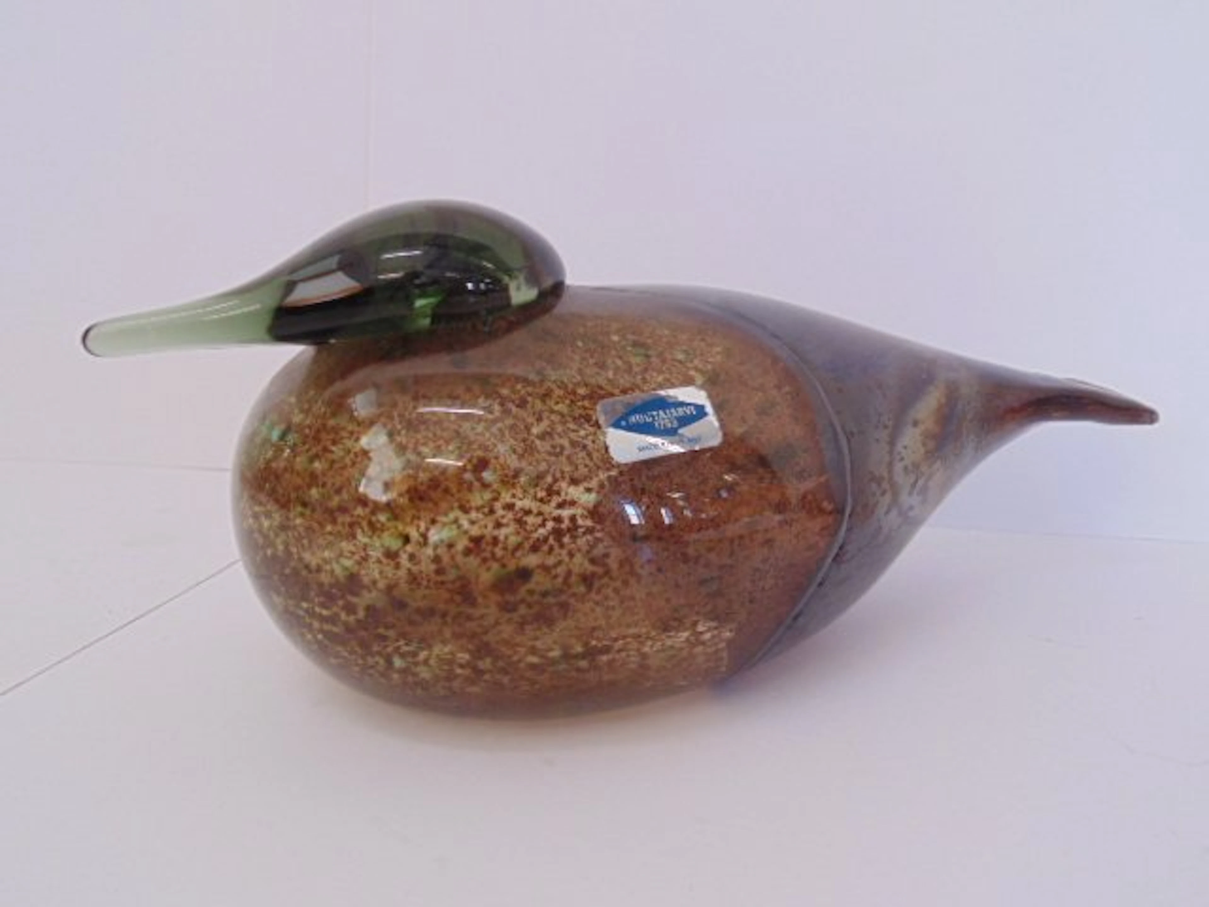 Art glass duck, by Oiva Toikka for Nuutajärvi, Finland