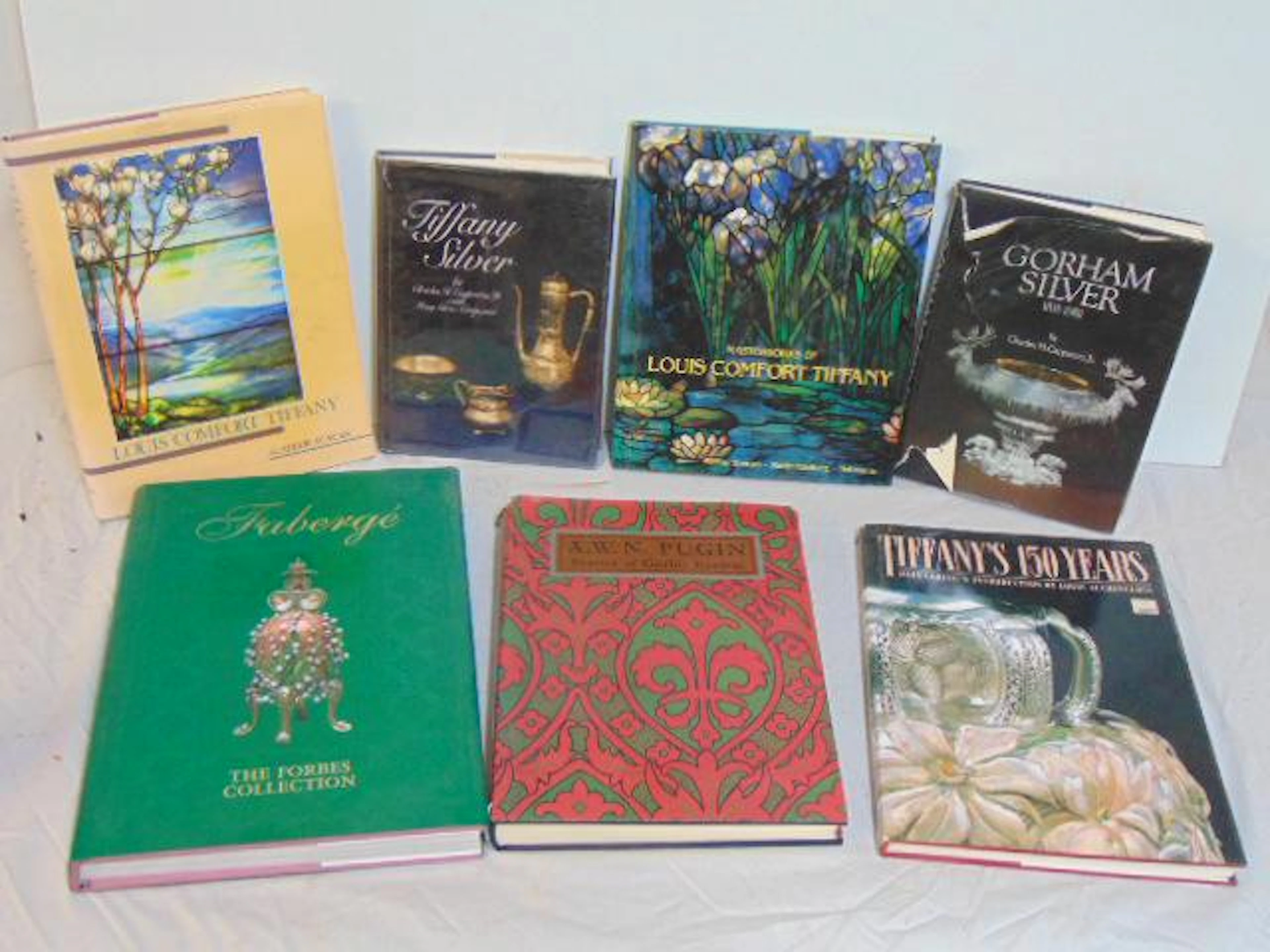8 art books, "Tiffany Silver" by Charles H. Carpenter,
