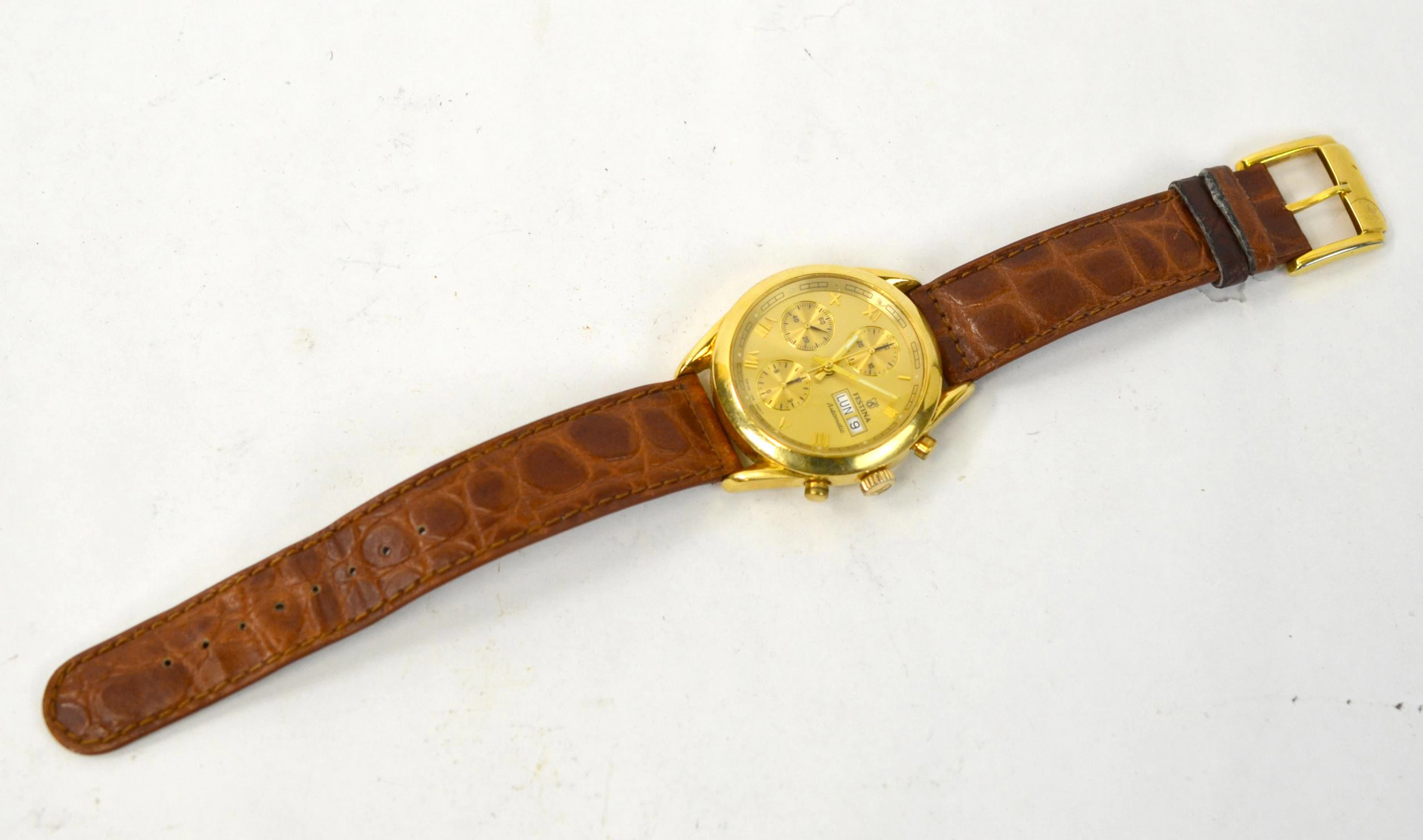 18K Gold Chronography Festina Man Wrist Watch