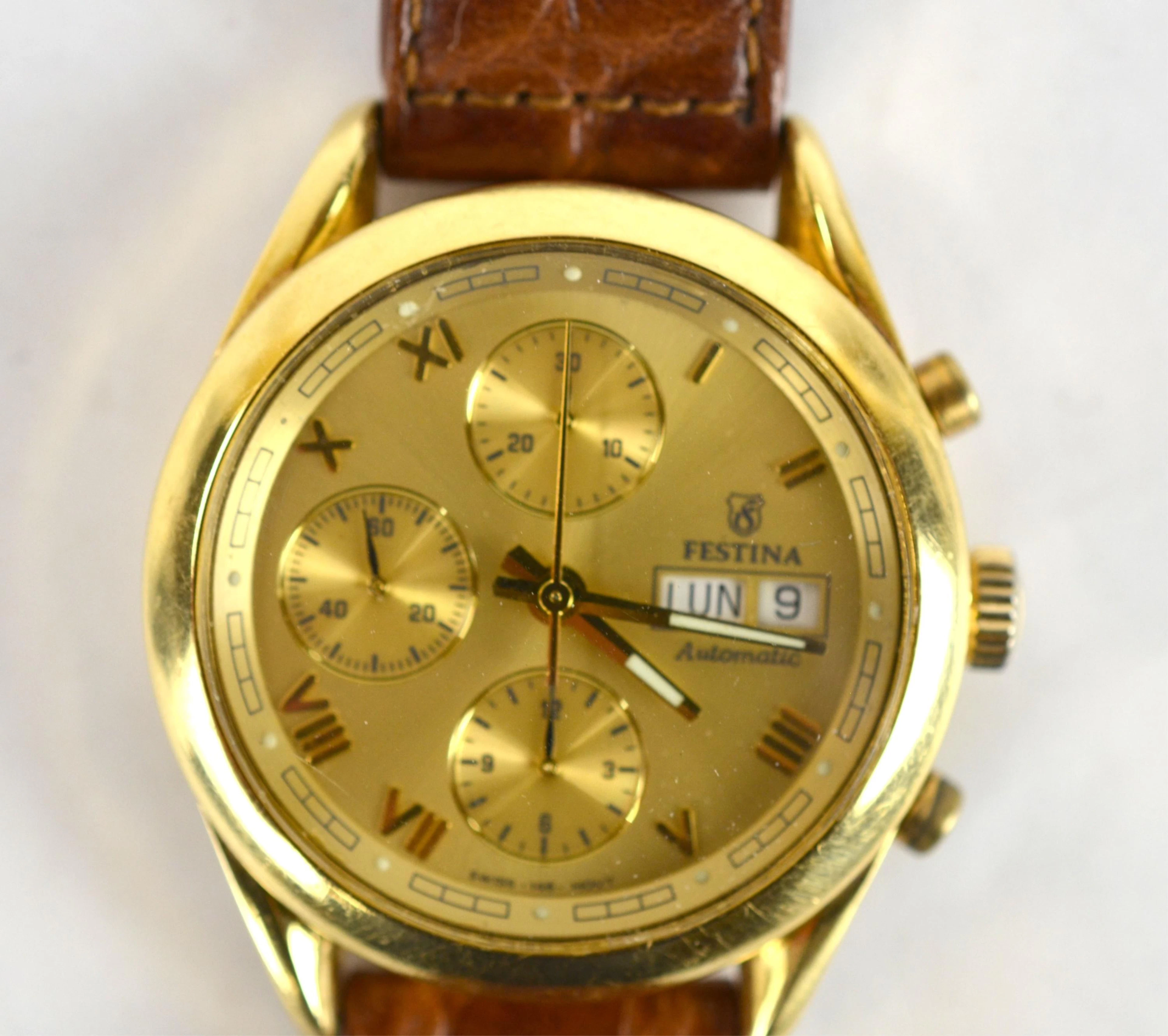 Festina18K Gold Man chronograph Wrist Watch
