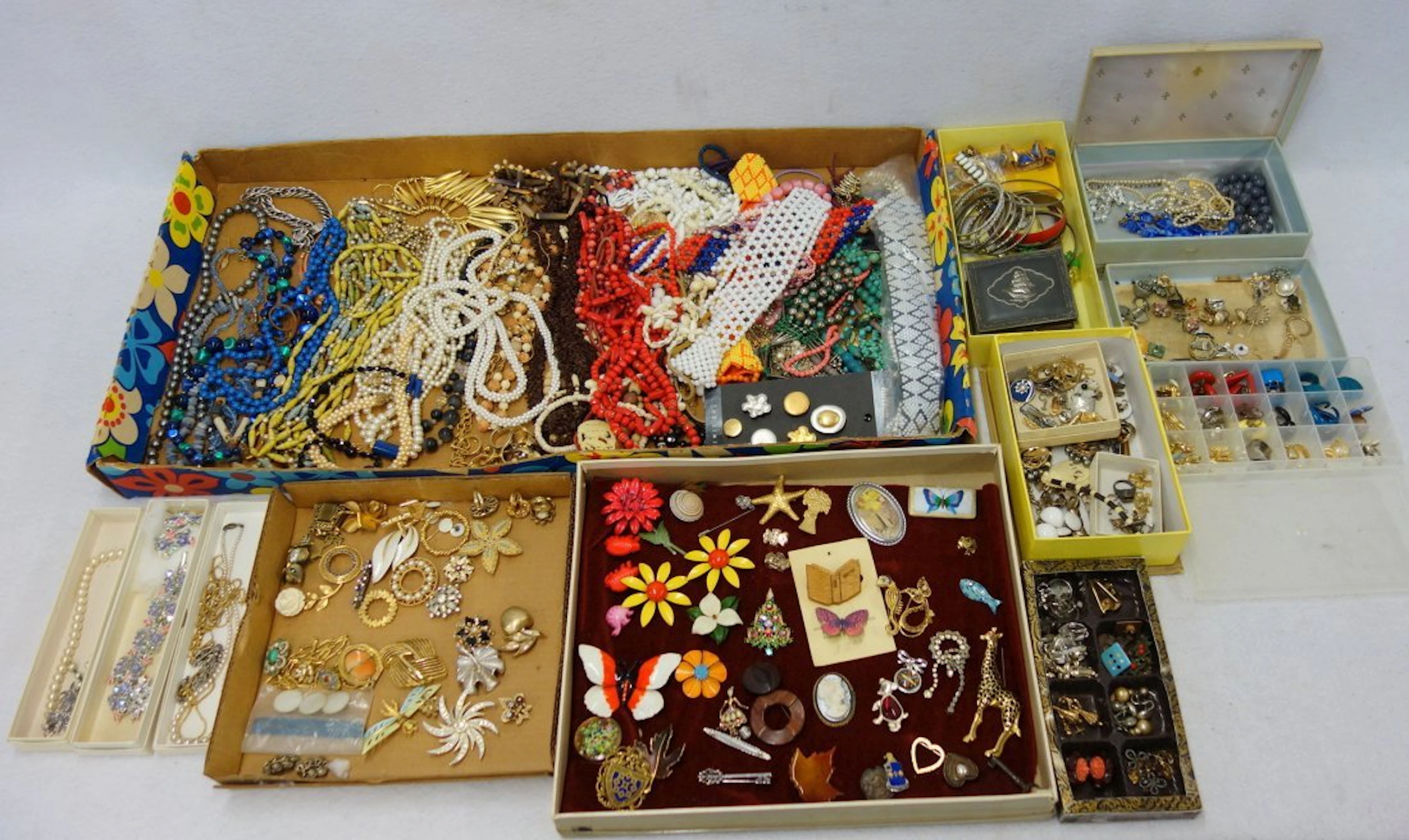 Large lot of costume jewelry including Naper, Karu