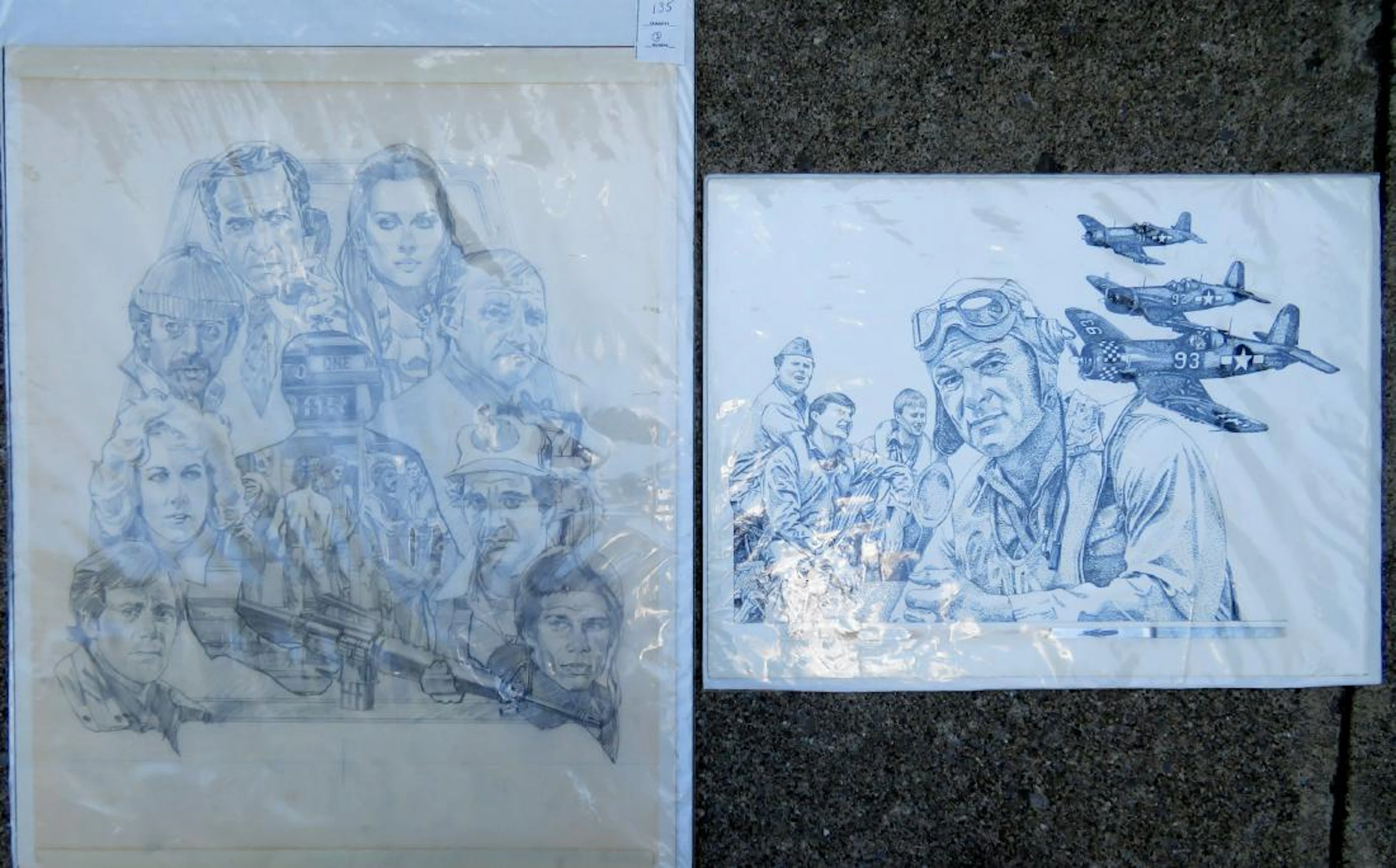 Two illustrations for TV series posters by listed