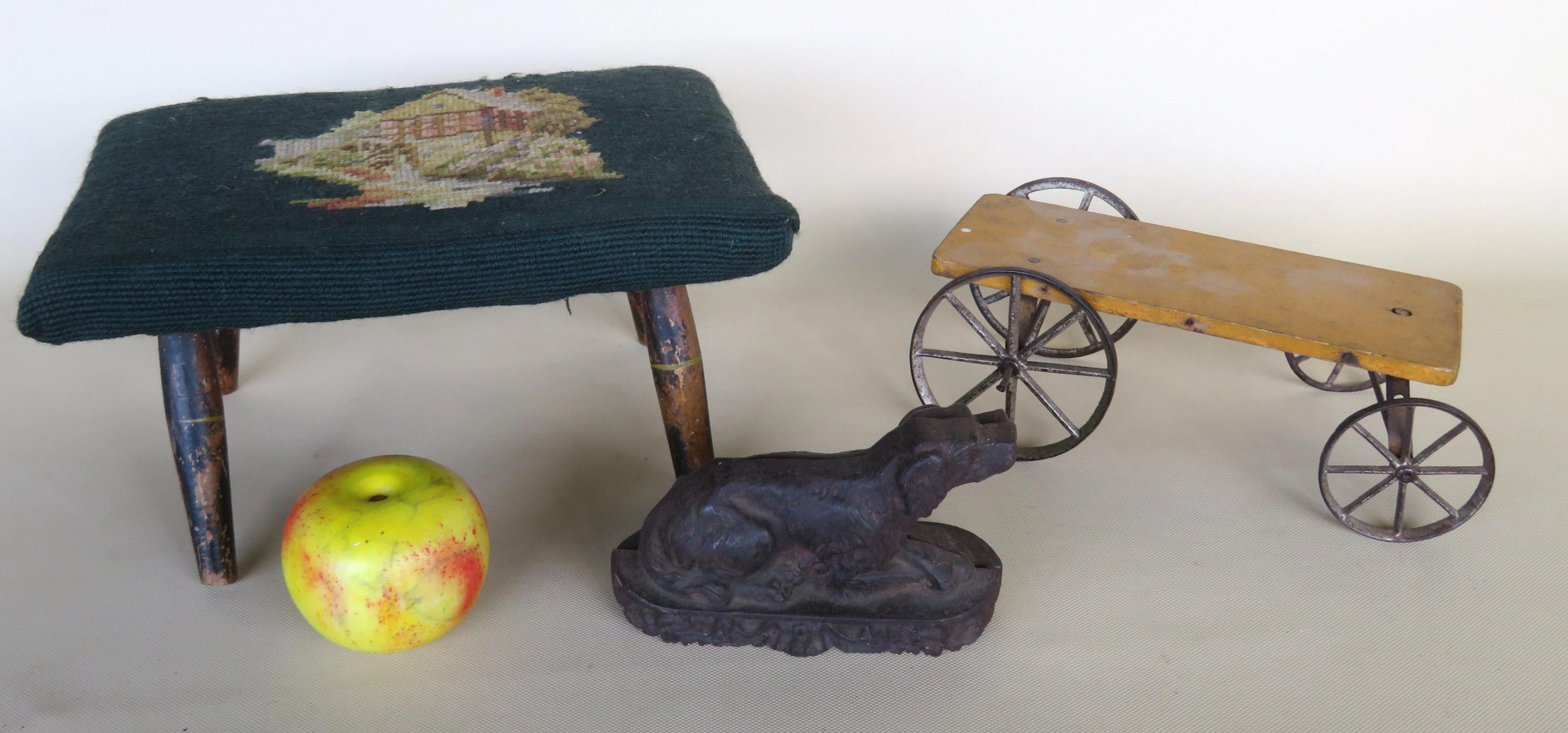 Grouping of 3 country items including: 1) The base to a