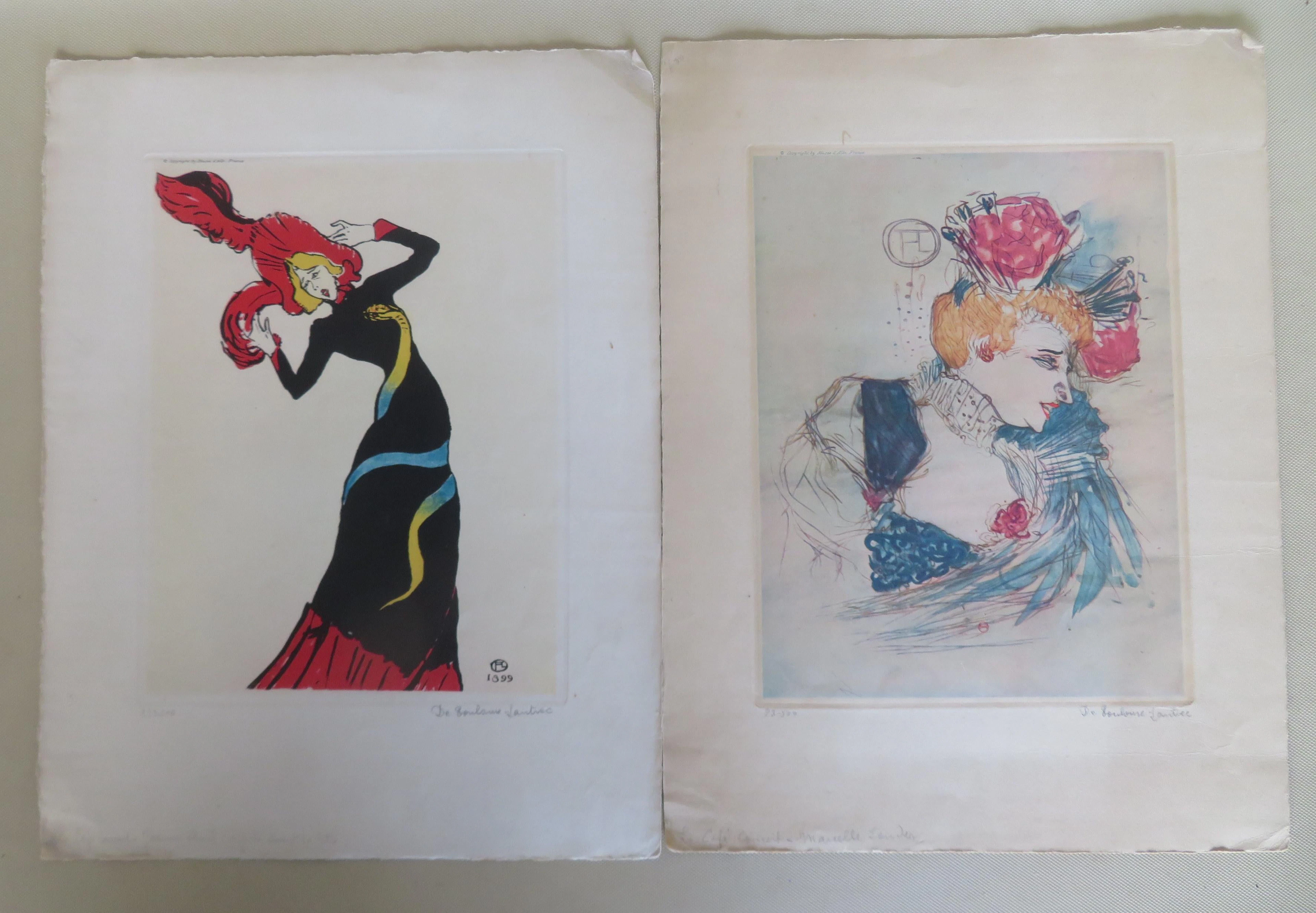 Two limited edition Henri de Toulouse-Lautrec