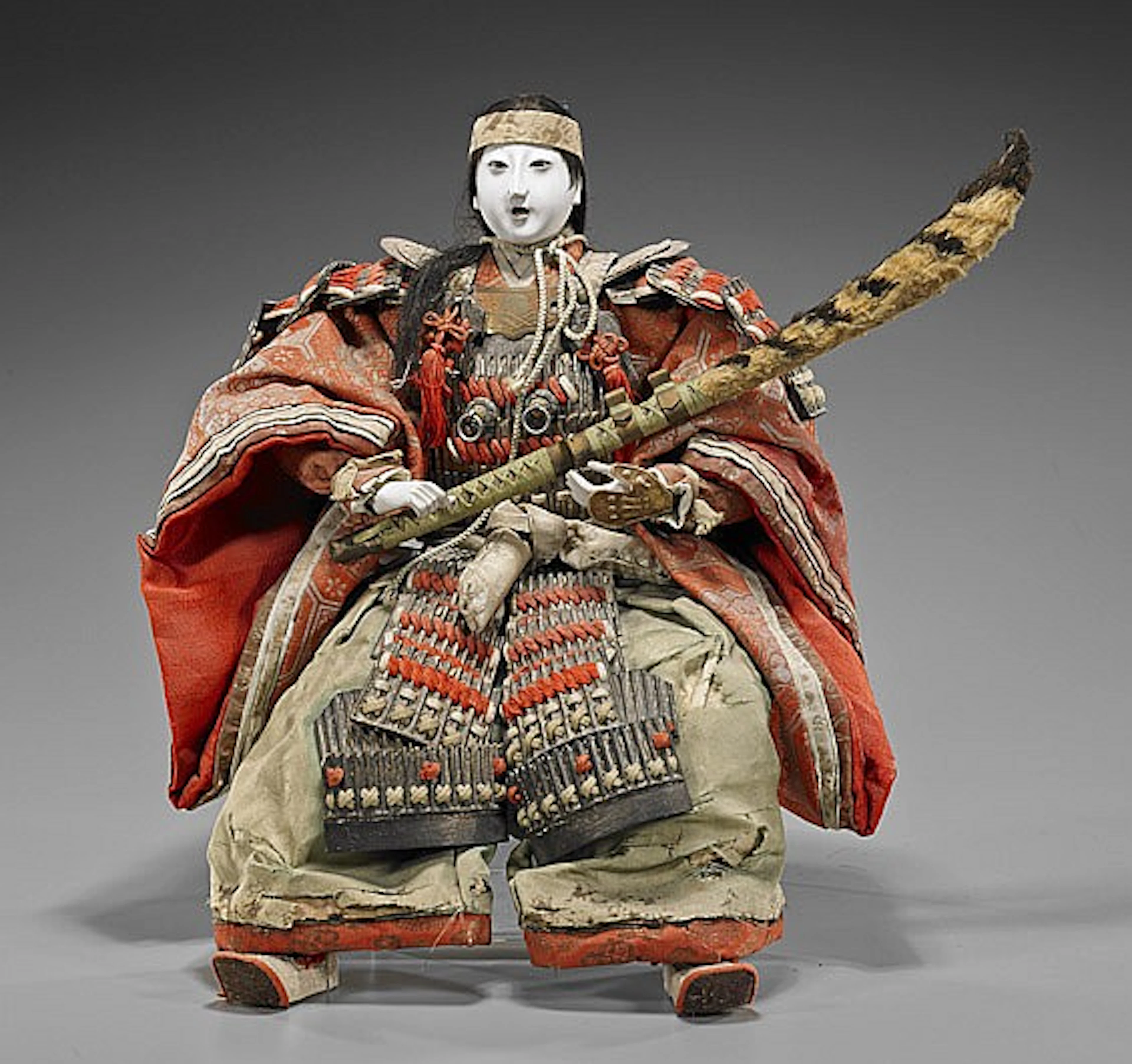 Antique Japanese Meiji Period Samurai Doll