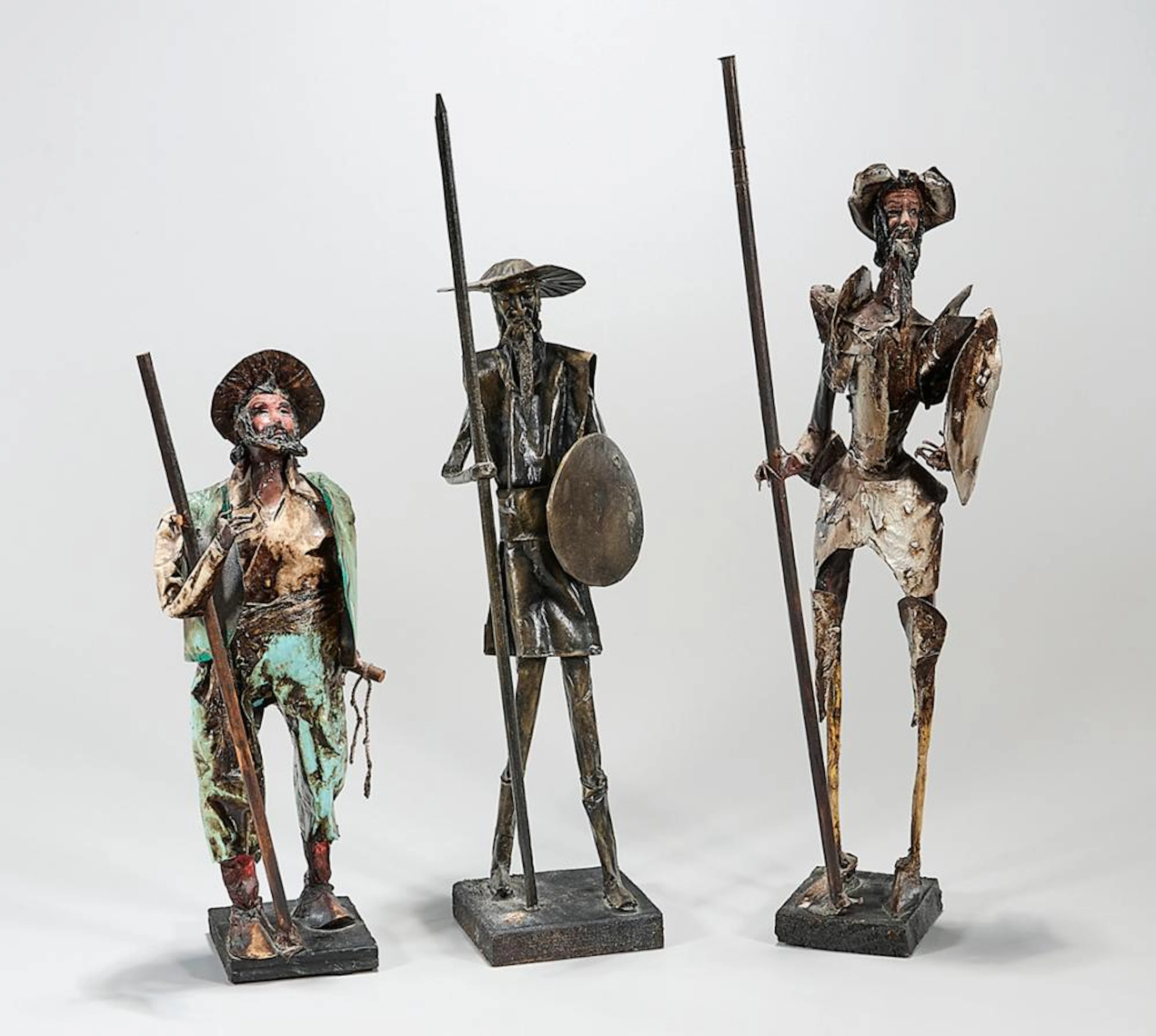 GROUP OF THREE PAPIER MACHE FIGURES