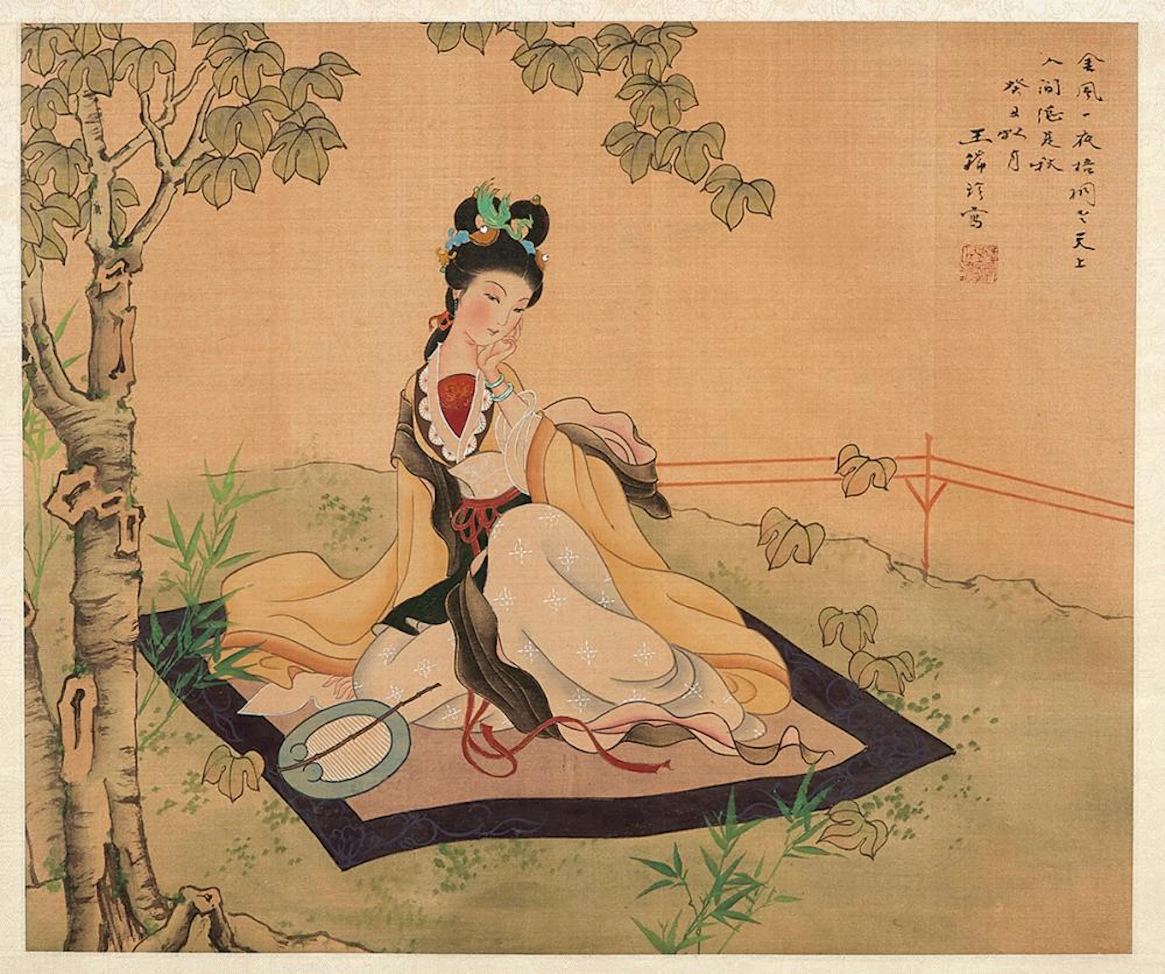 GROUP OF FOUR CHINESE PAINTINGS ON SILK