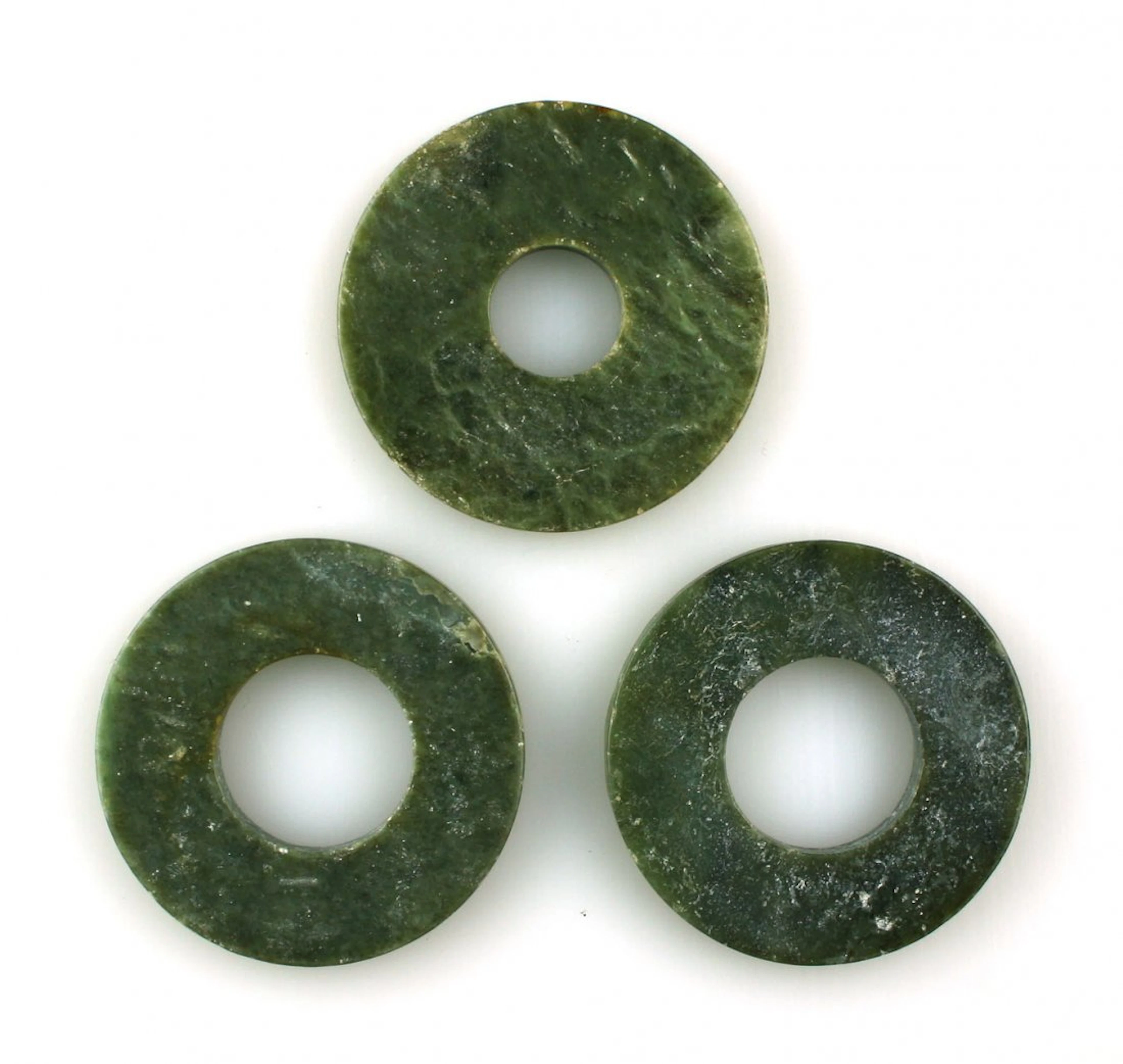 3 Ancient Chinese Qijia Culture Jade Bi's