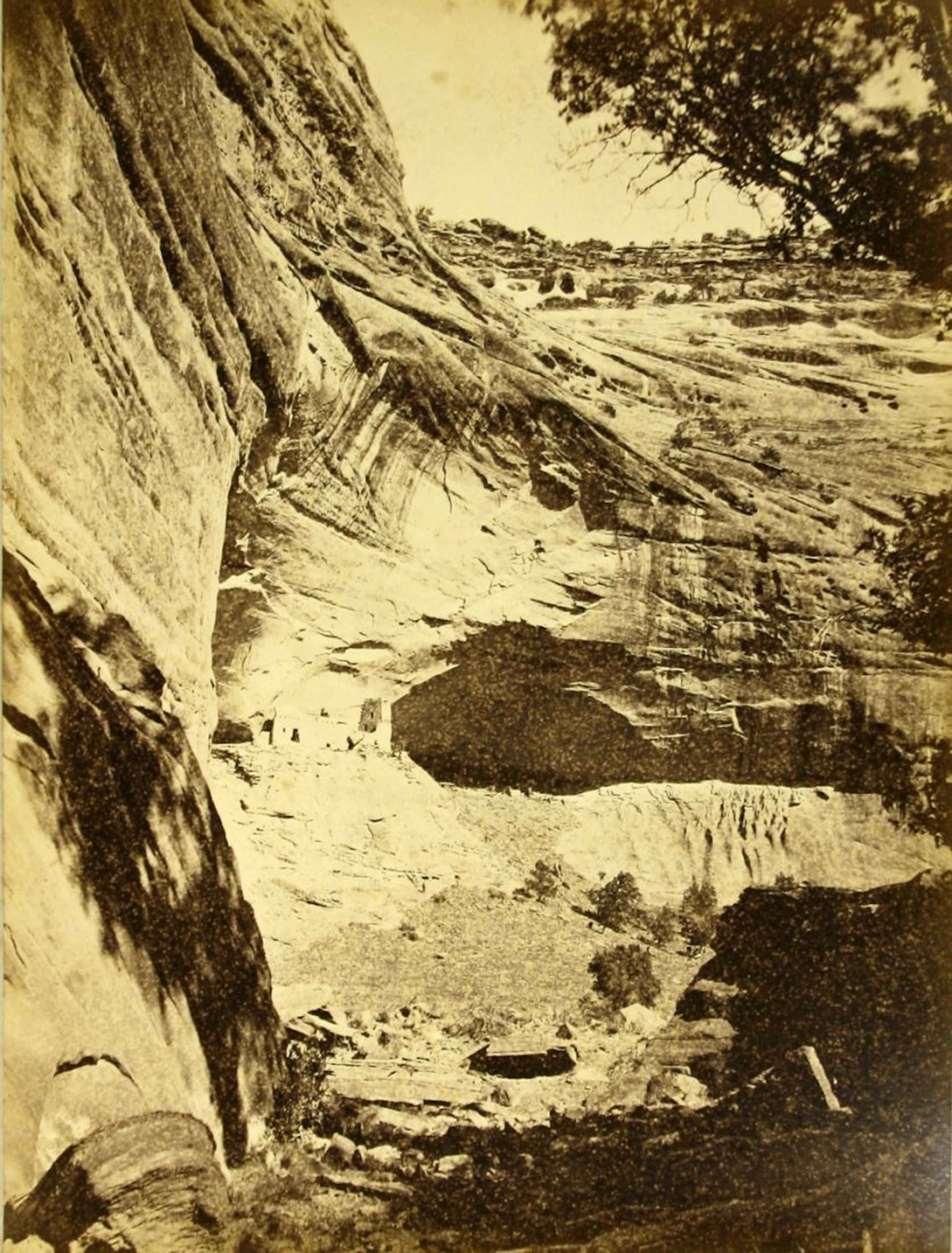 RARE John Hillers 1870's-1880's 10x13" Albumen Cliff