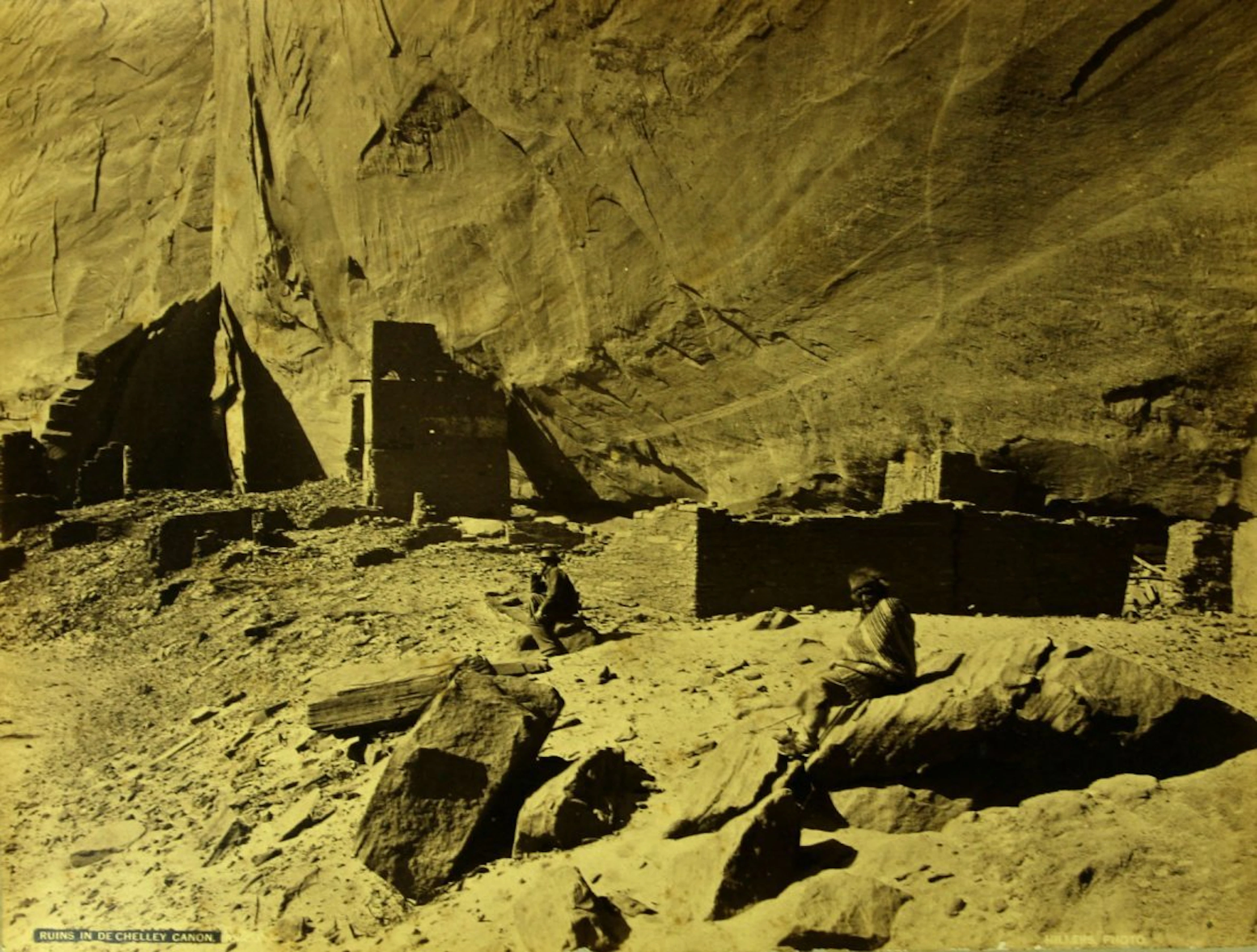 RARE John Hillers 1870's-1880's 10x13" Albumen Cliff