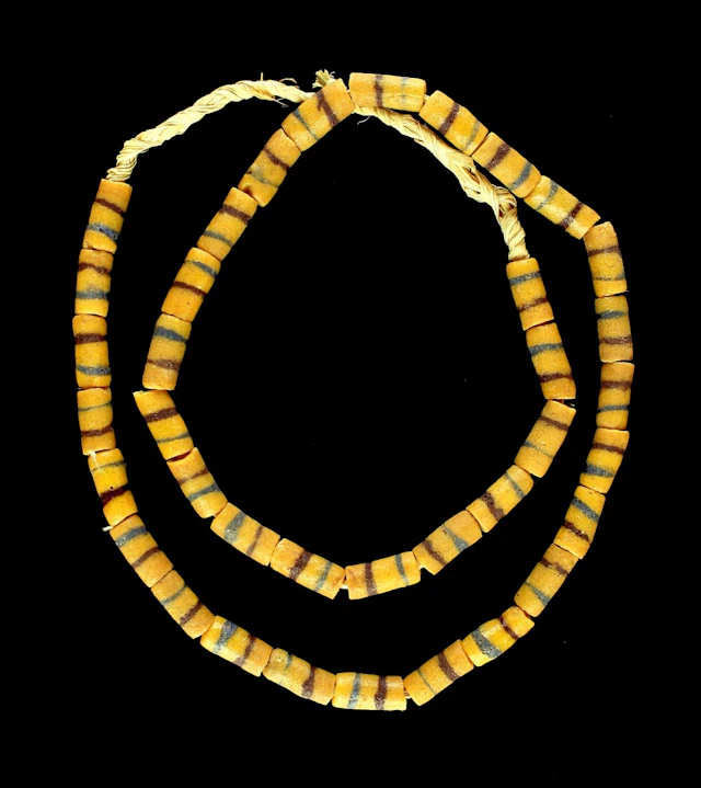20" Yellow Sand Cast Bead Necklace
