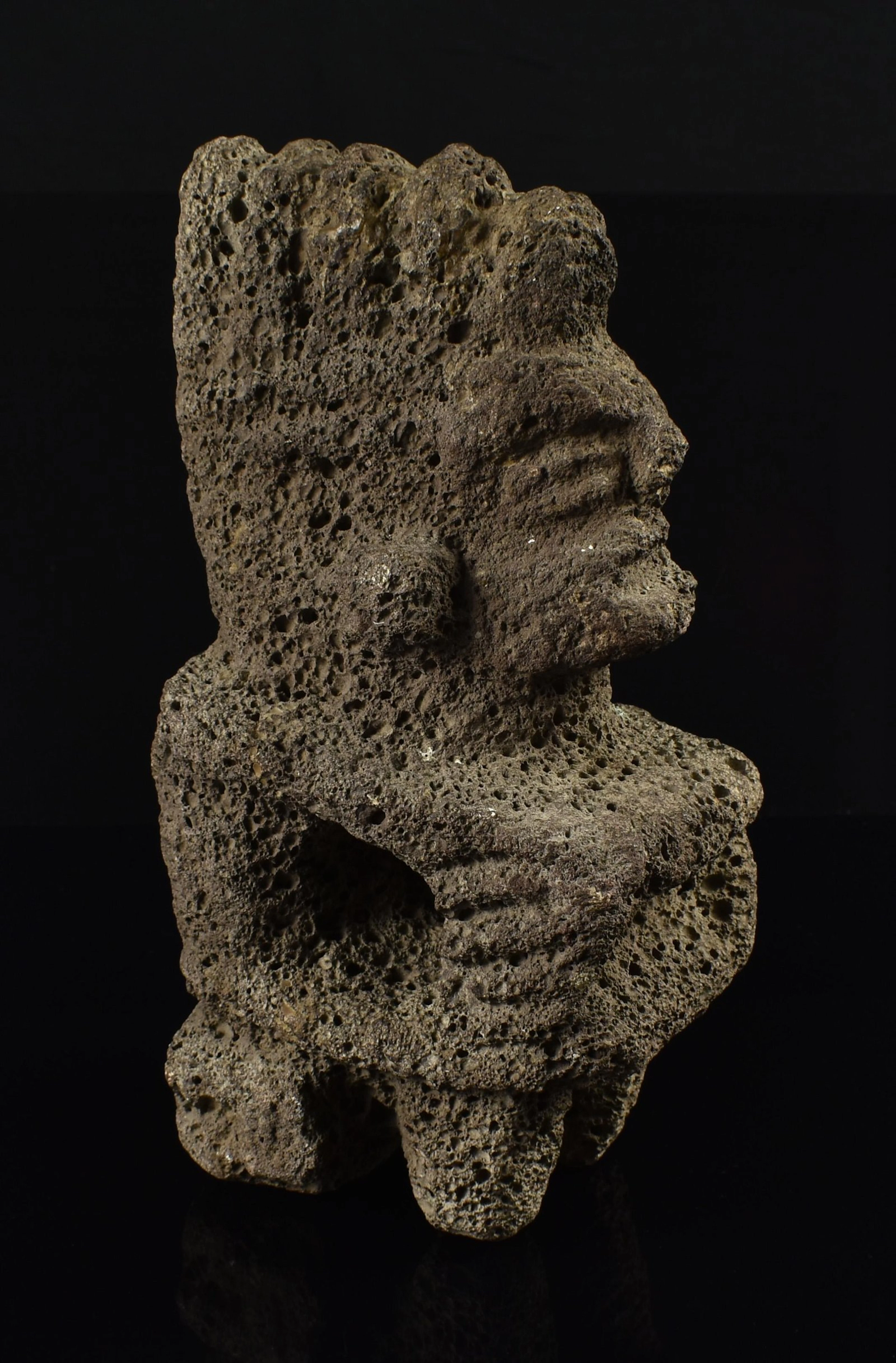 9-1/4" Pre Columbian West Mexican Seated Bench Figure