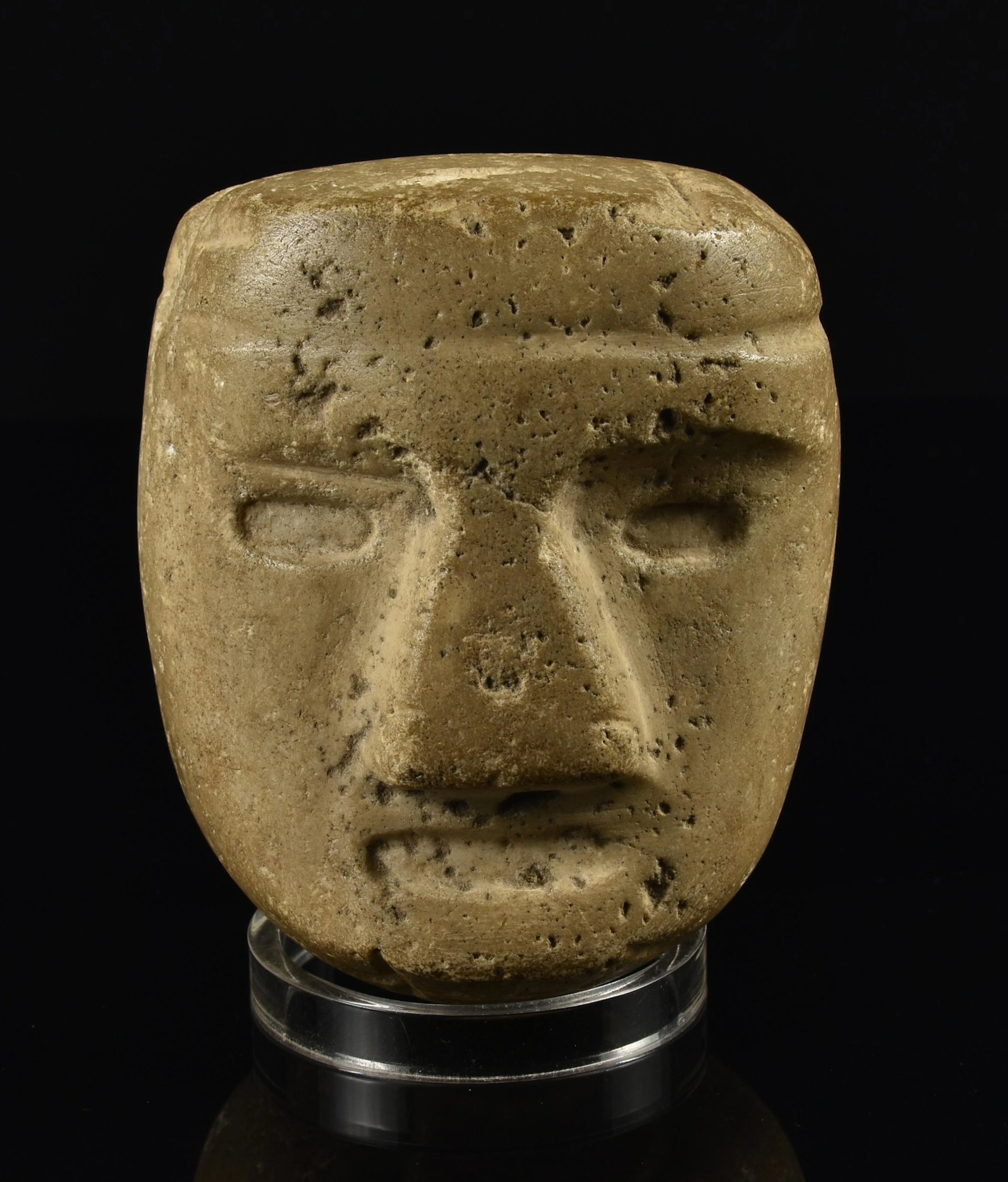 4-1/4" Pre Columbian Guerrero Stone Mask