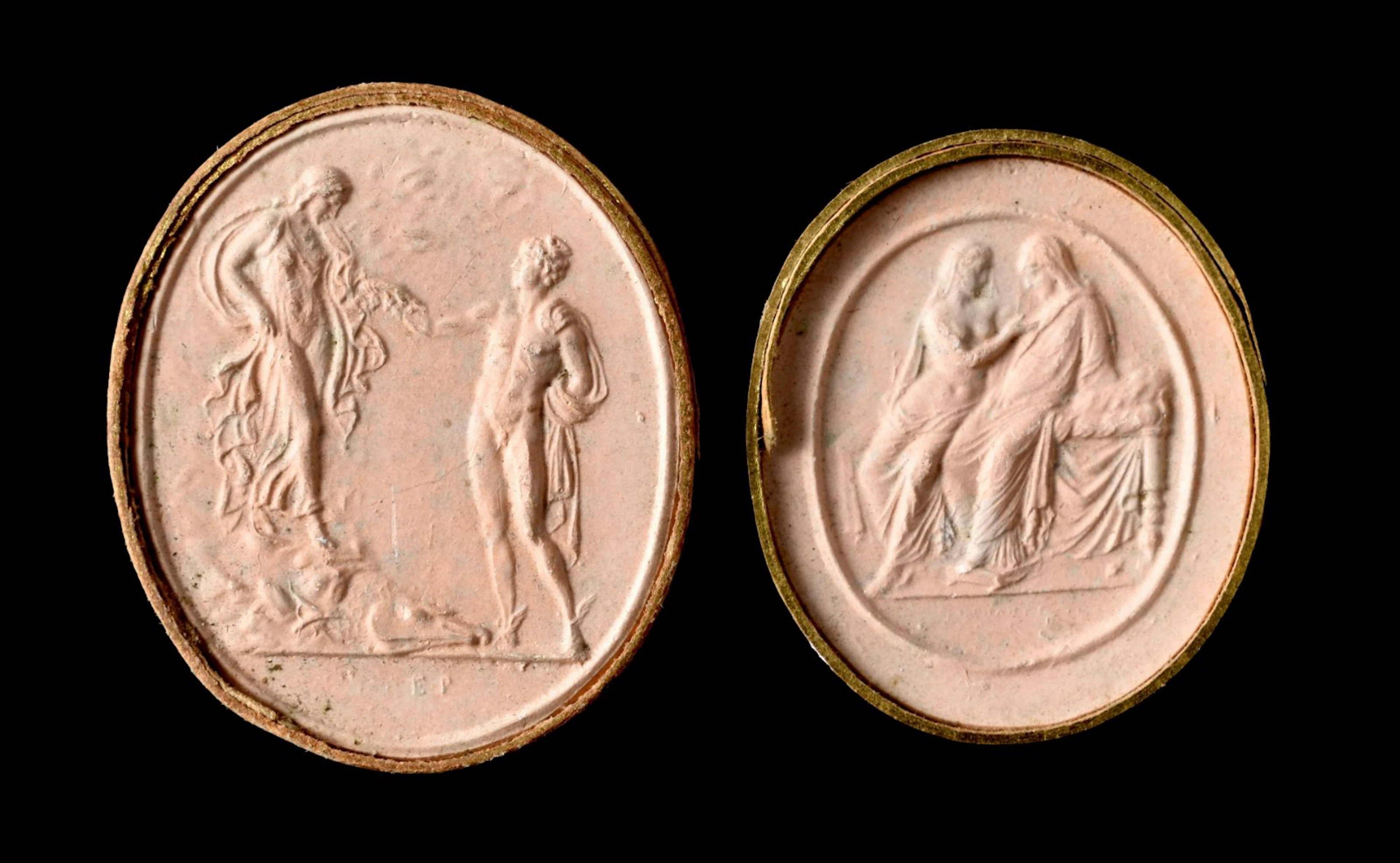 Pair of Grand Tour Plaster Cast Cameos