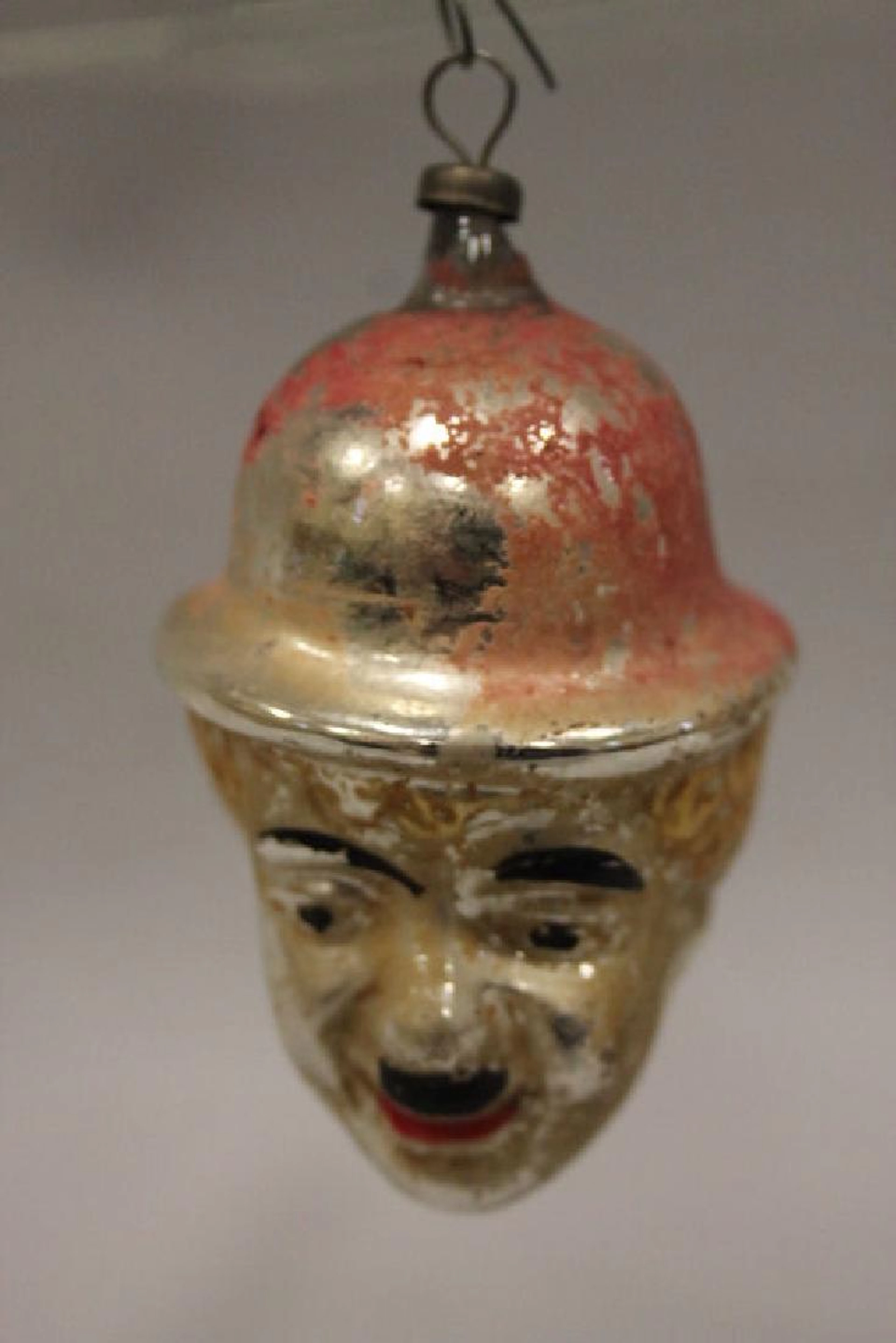 Christmas Ornament - Glass Charlie Chaplin Head