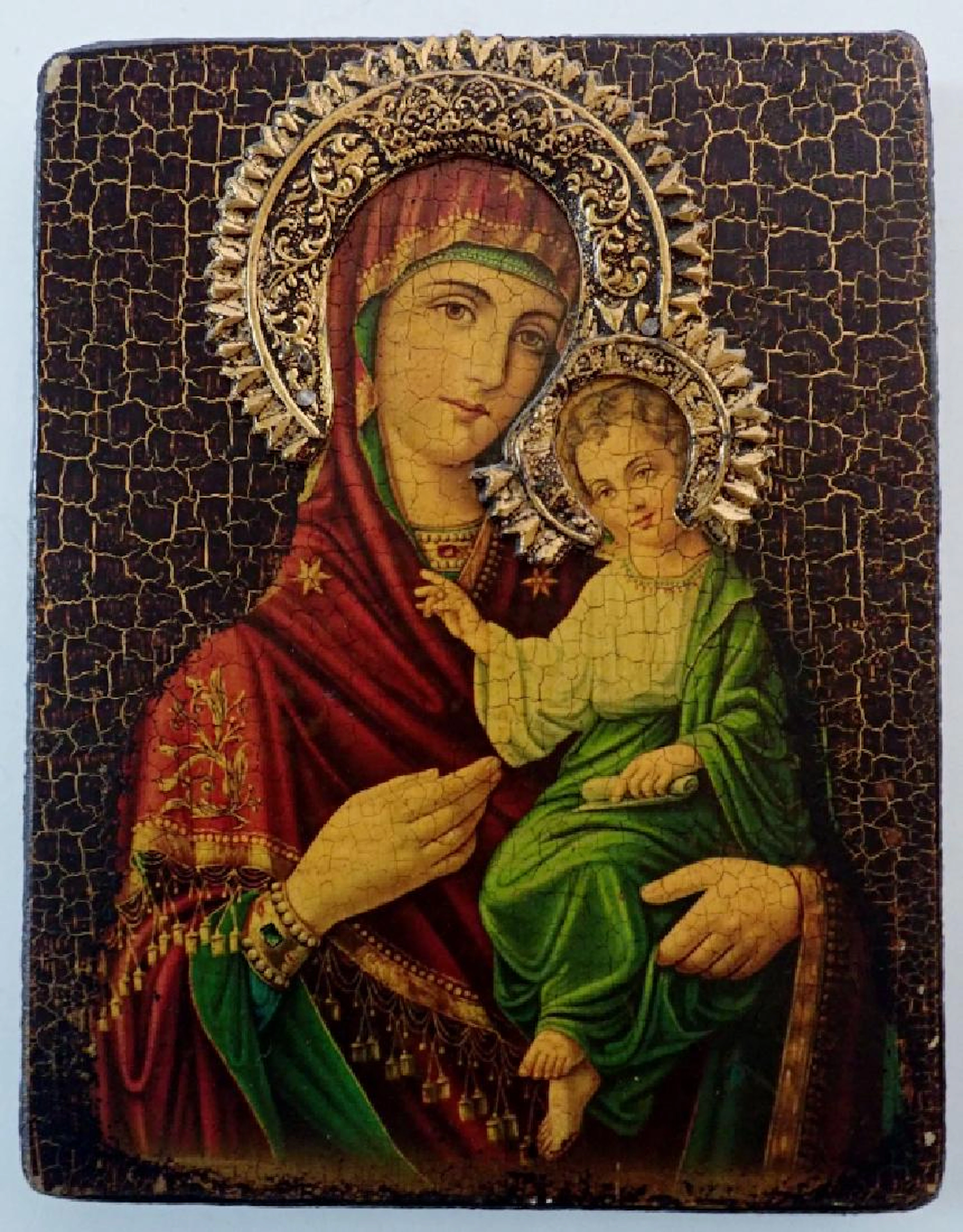 Religious Icon Mother Mary and Child Jesus