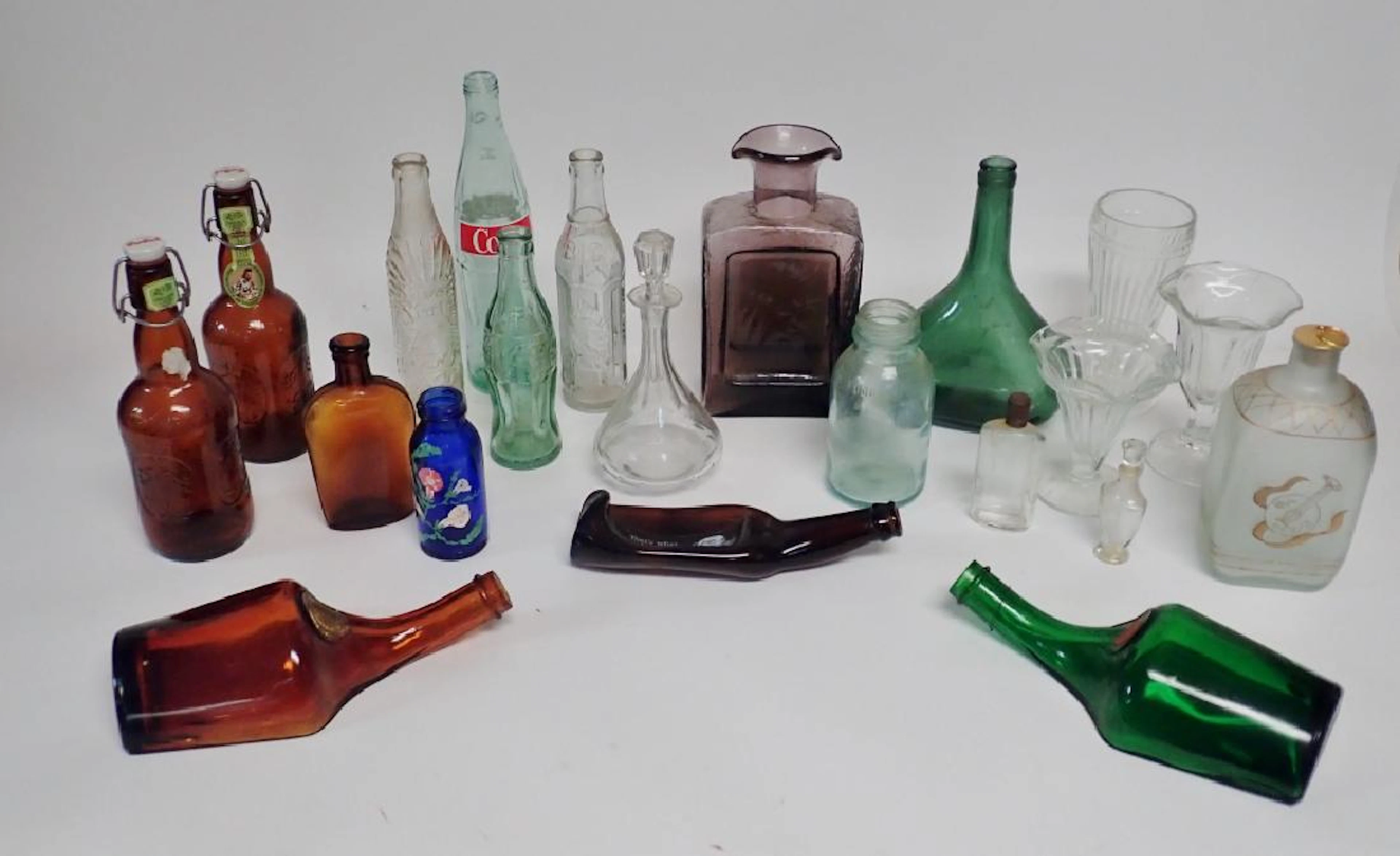 Vintage Glass Bottles - Soda, Beer, Liquor & More
