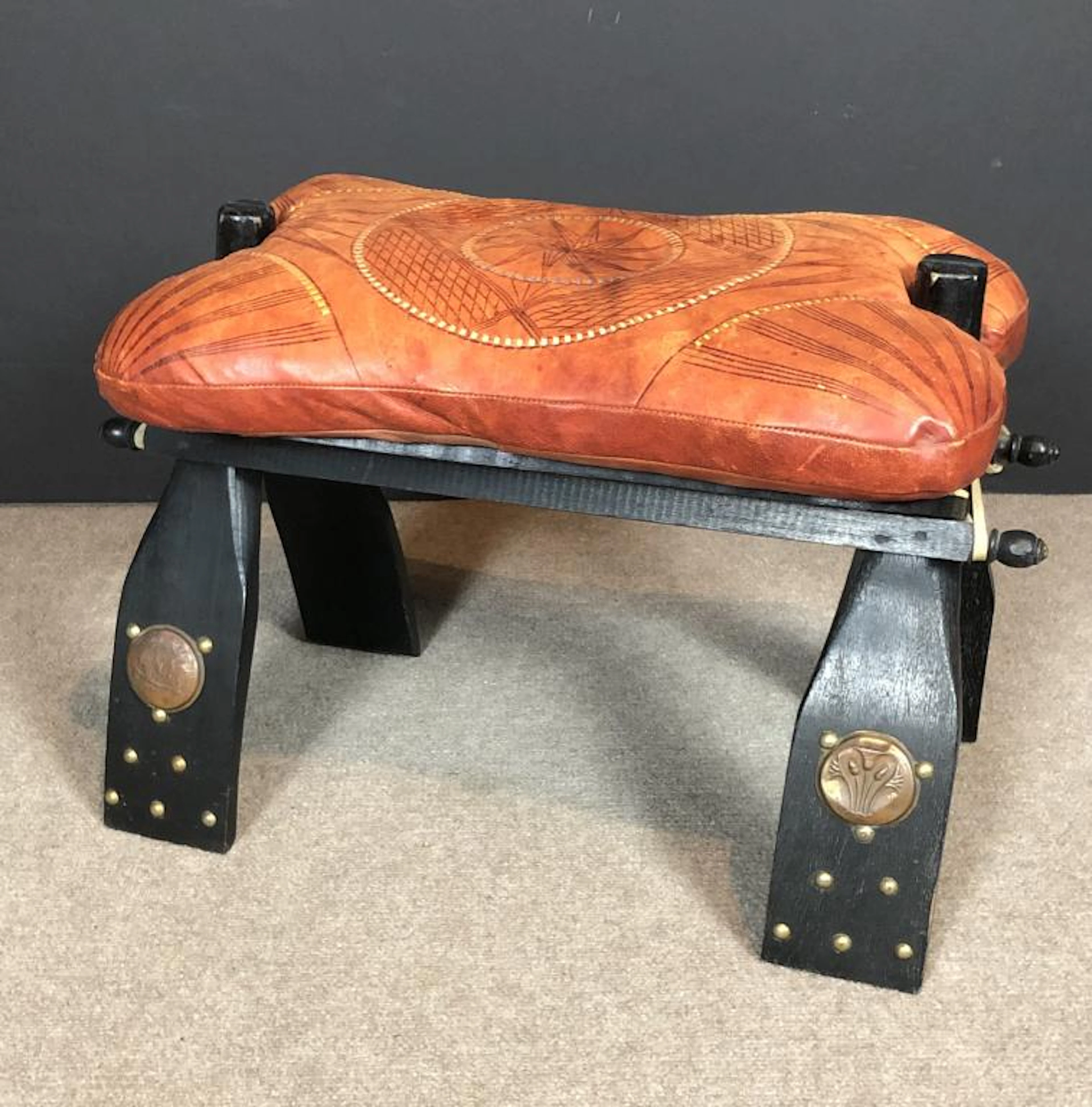 Vintage Camel Saddle Stool
