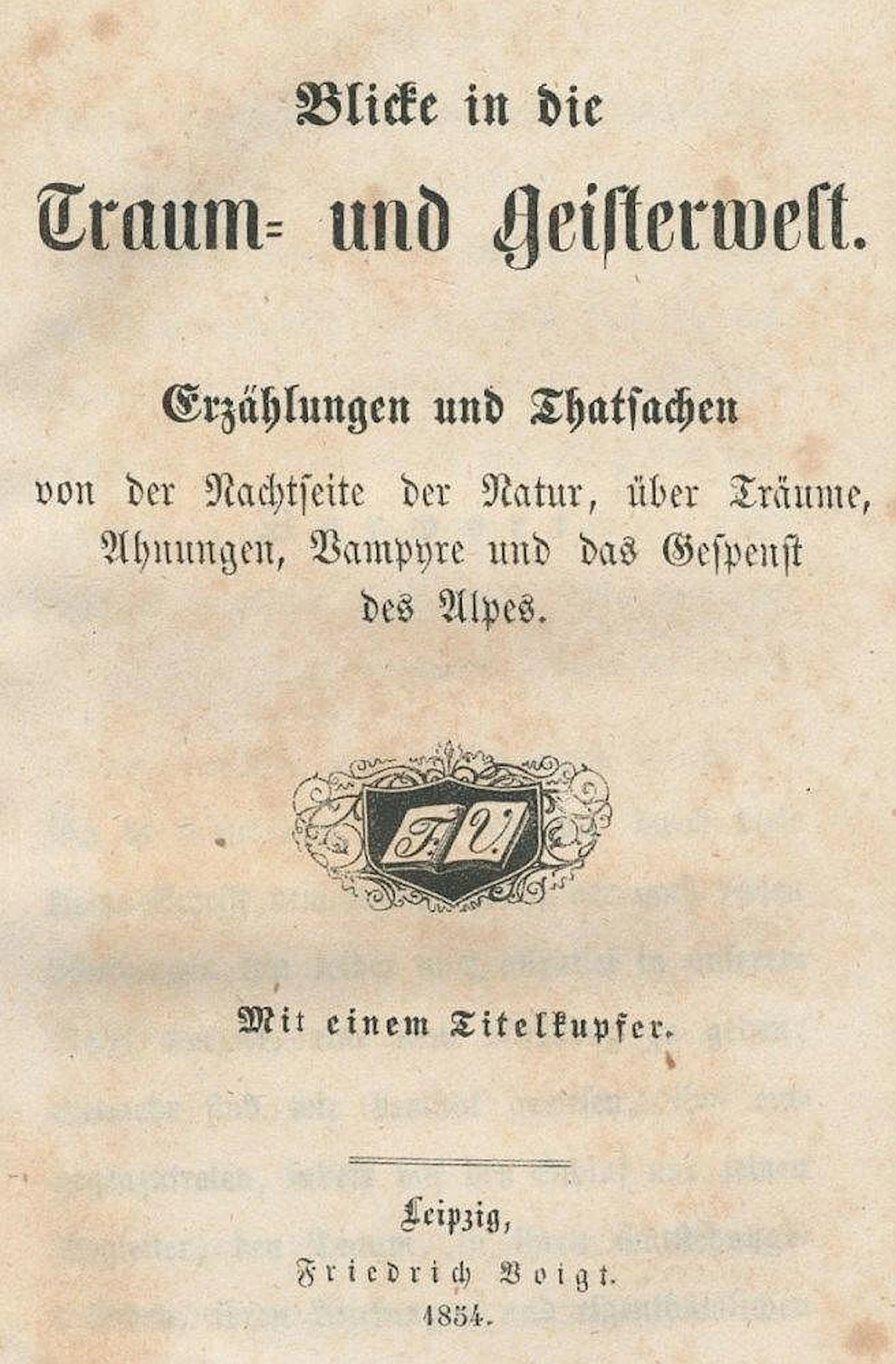 Blicke in die Traum- und Geisterwelt.
