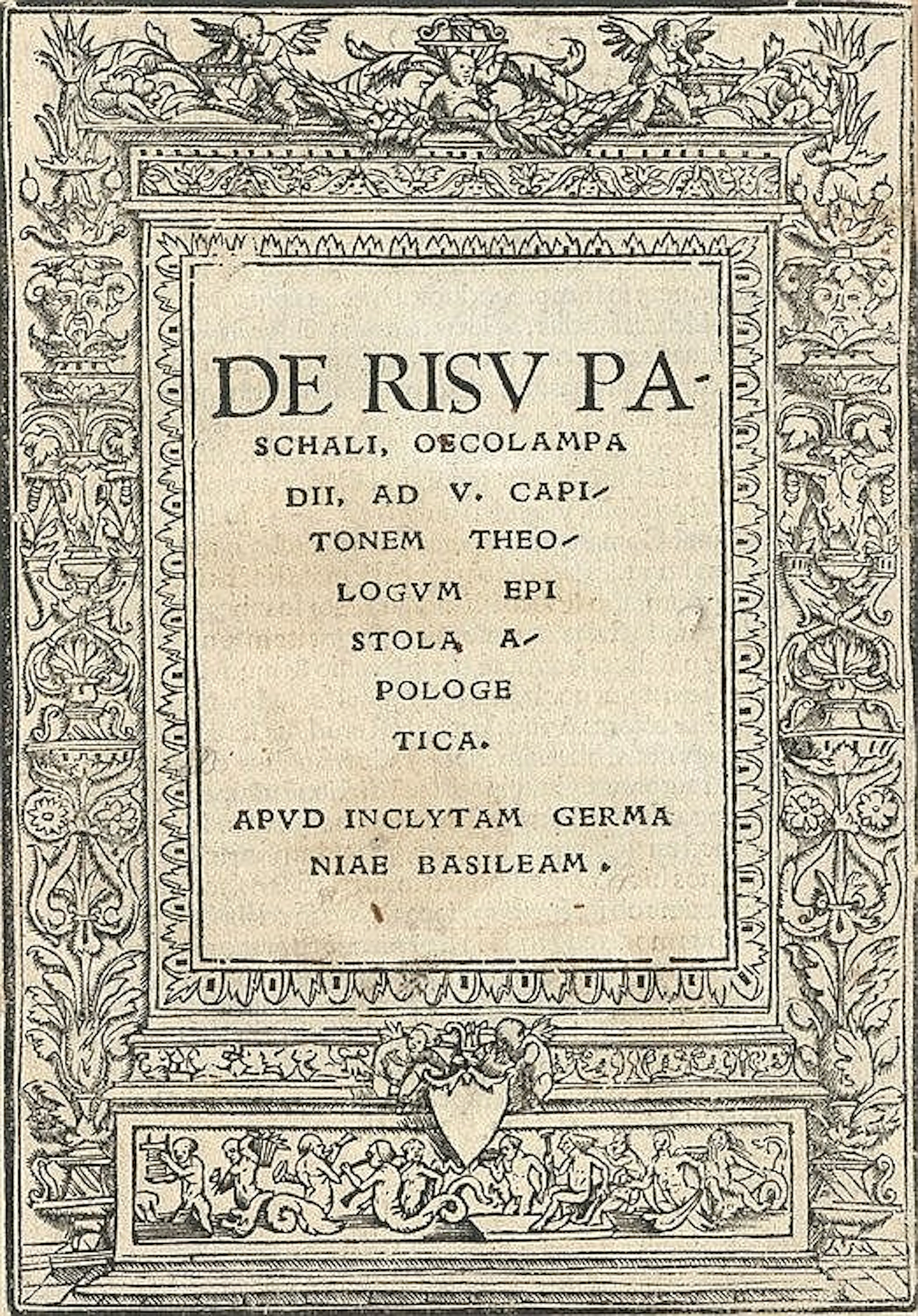 Oekolampad,J. De risu paschali ... ad V. Capitonem theologum epistola