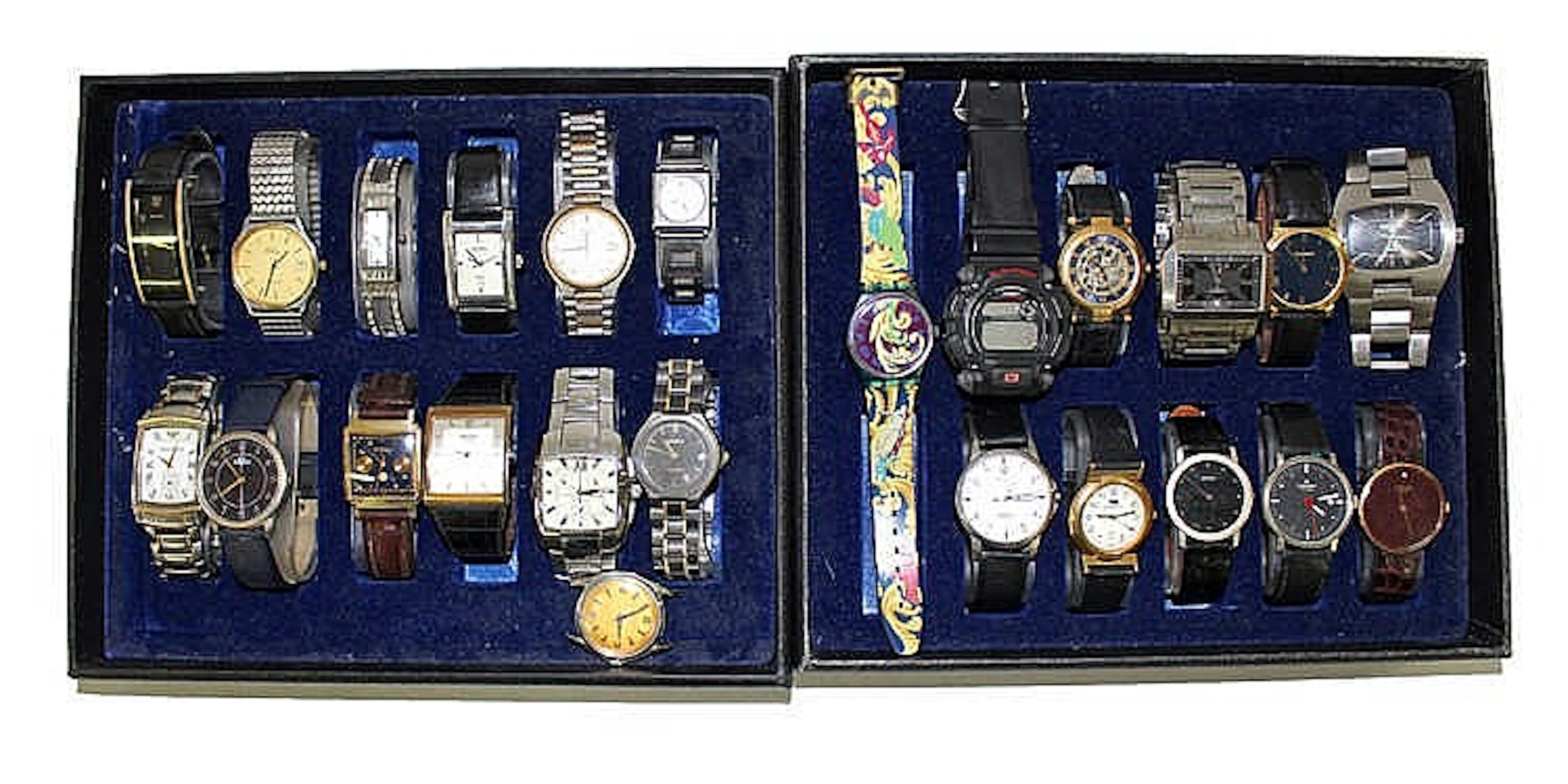 Herrenarmbanduhren 2.H.20.Jhdt. Sammlung von 47 HAU. Meist im modernen