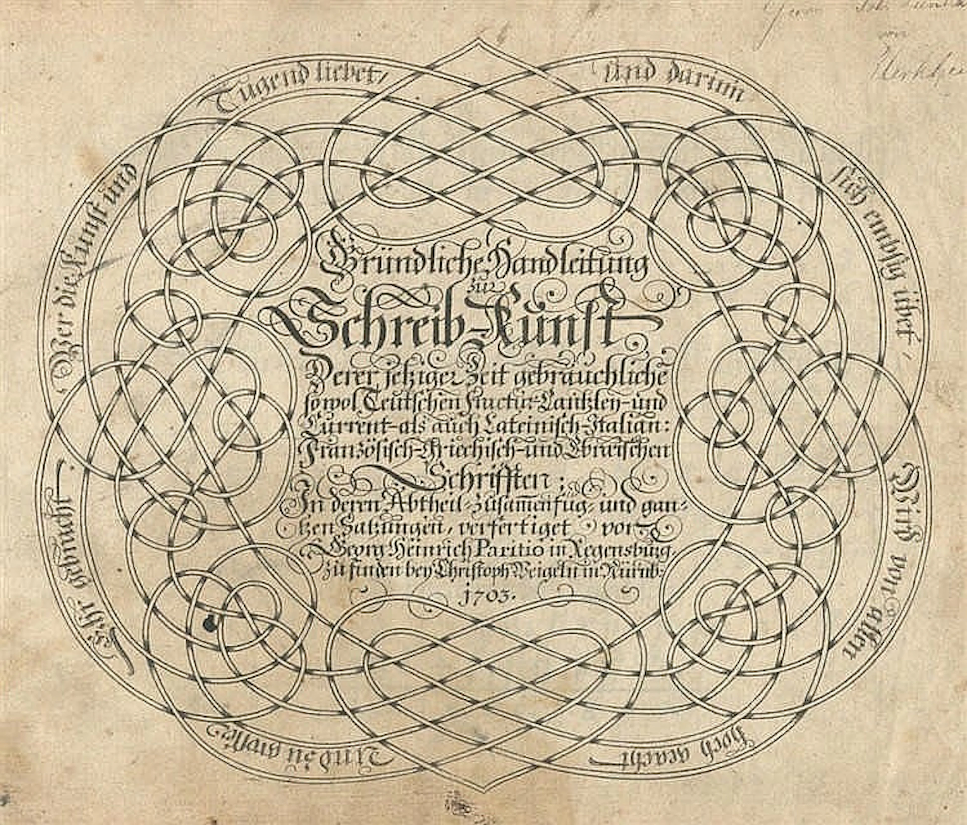 Paritius,G.H. Gründliche Handleitung zur Schreib-Kunst Derer jetziger Zeit