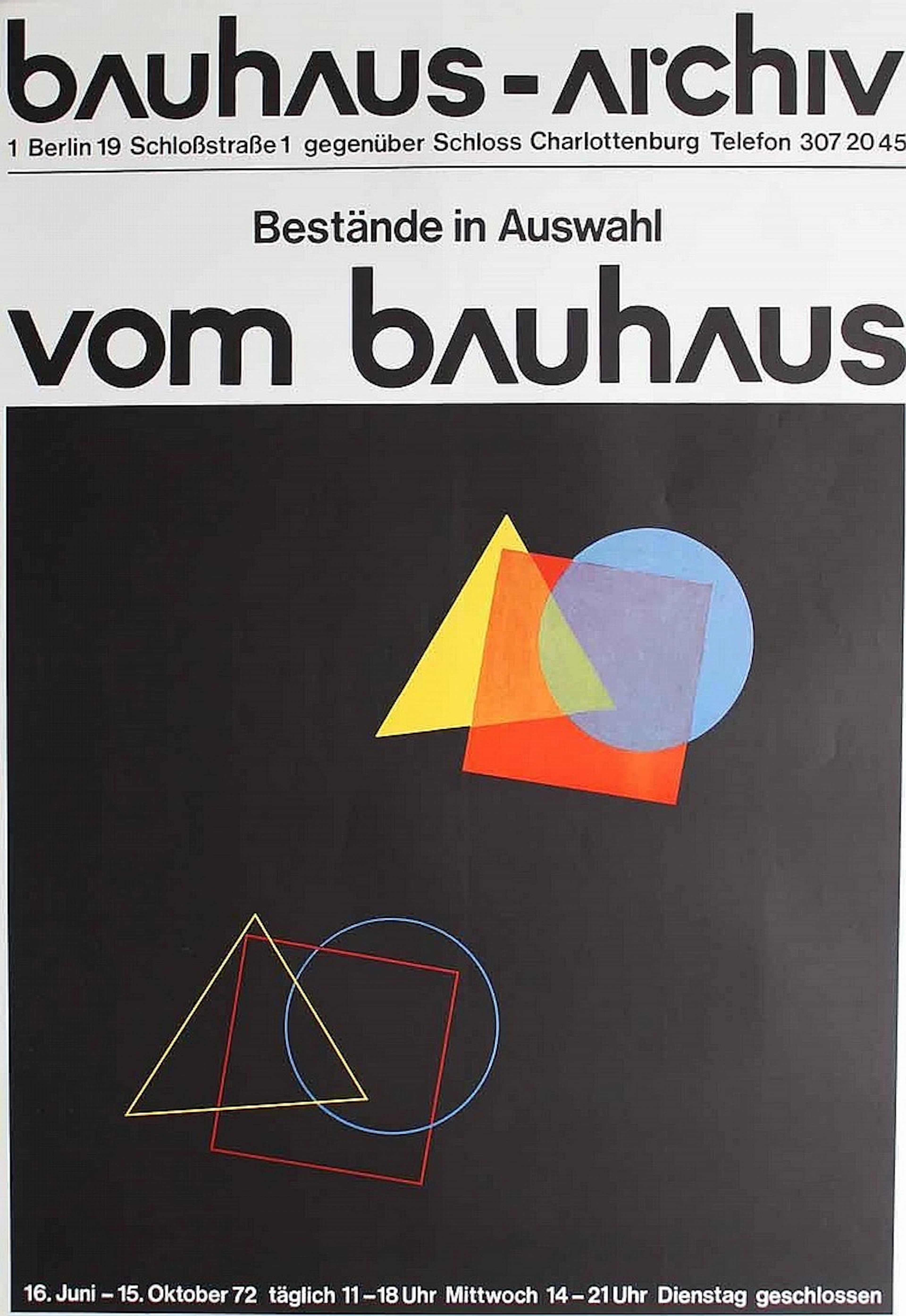 bauhaus-archiv. Bestände in Auswahl vom bauhaus. Farb. Plakat zur Auss