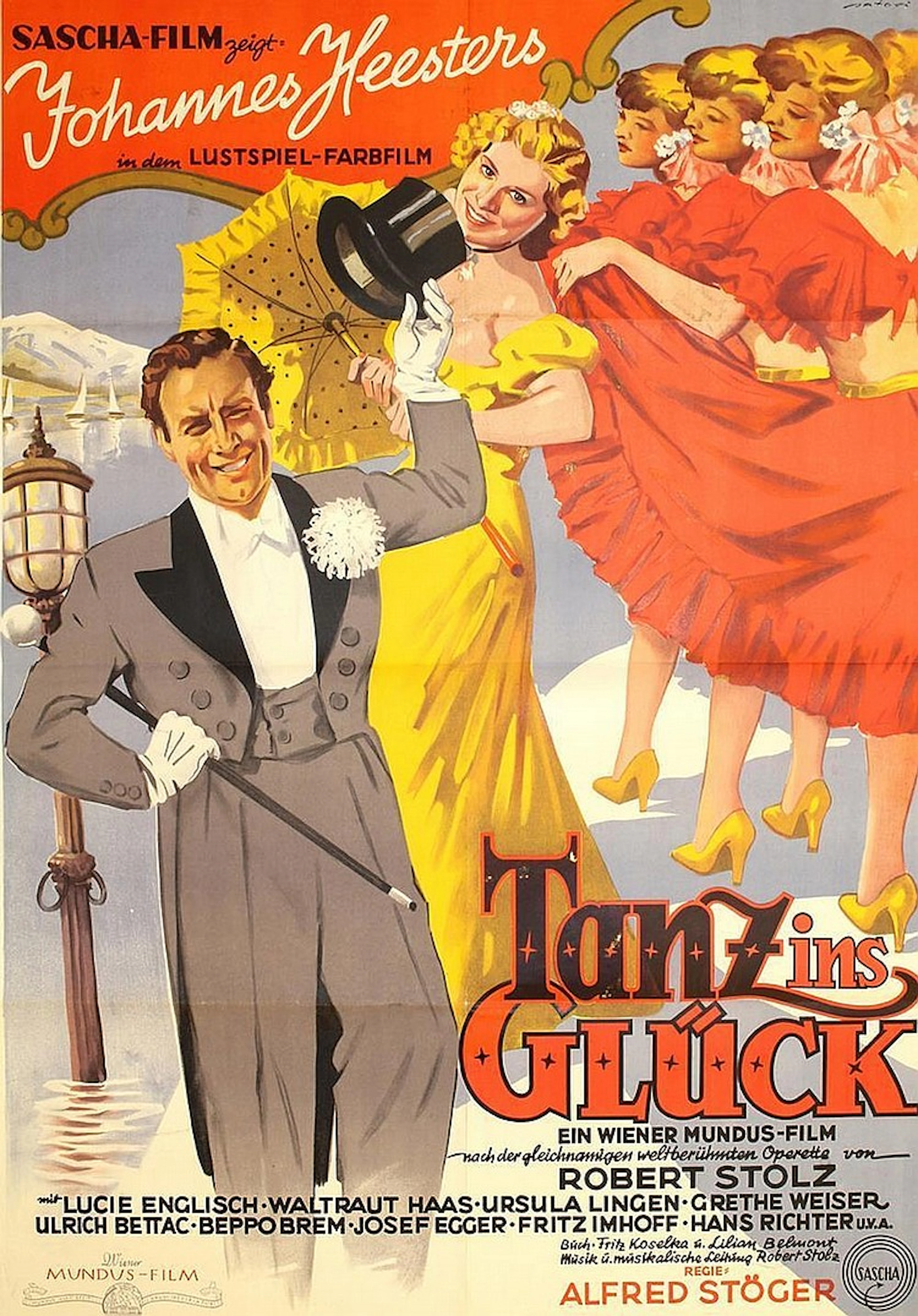 Grinsson, Boris (1907-1999). "Dances polulairees". Farb. Plakat, um 19