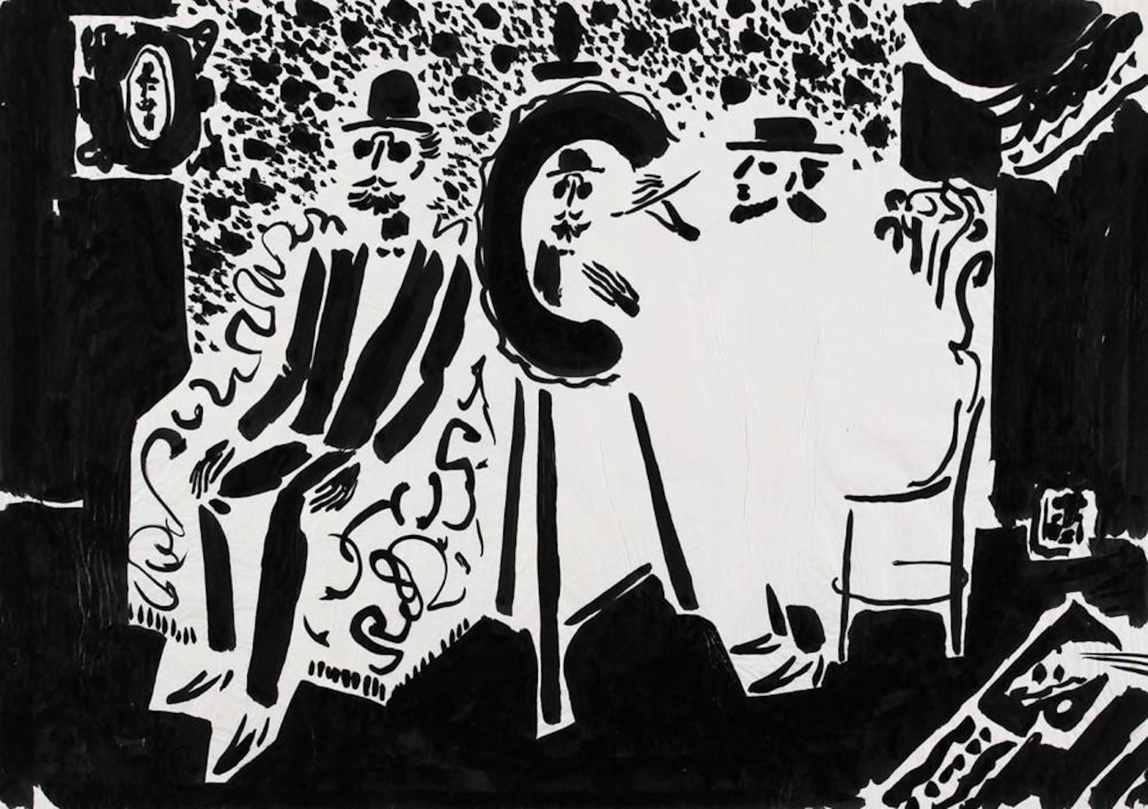 Kasiulis, Vytautas - (1918 Simnas - Paris 1995). Drei Herren mit Hut und