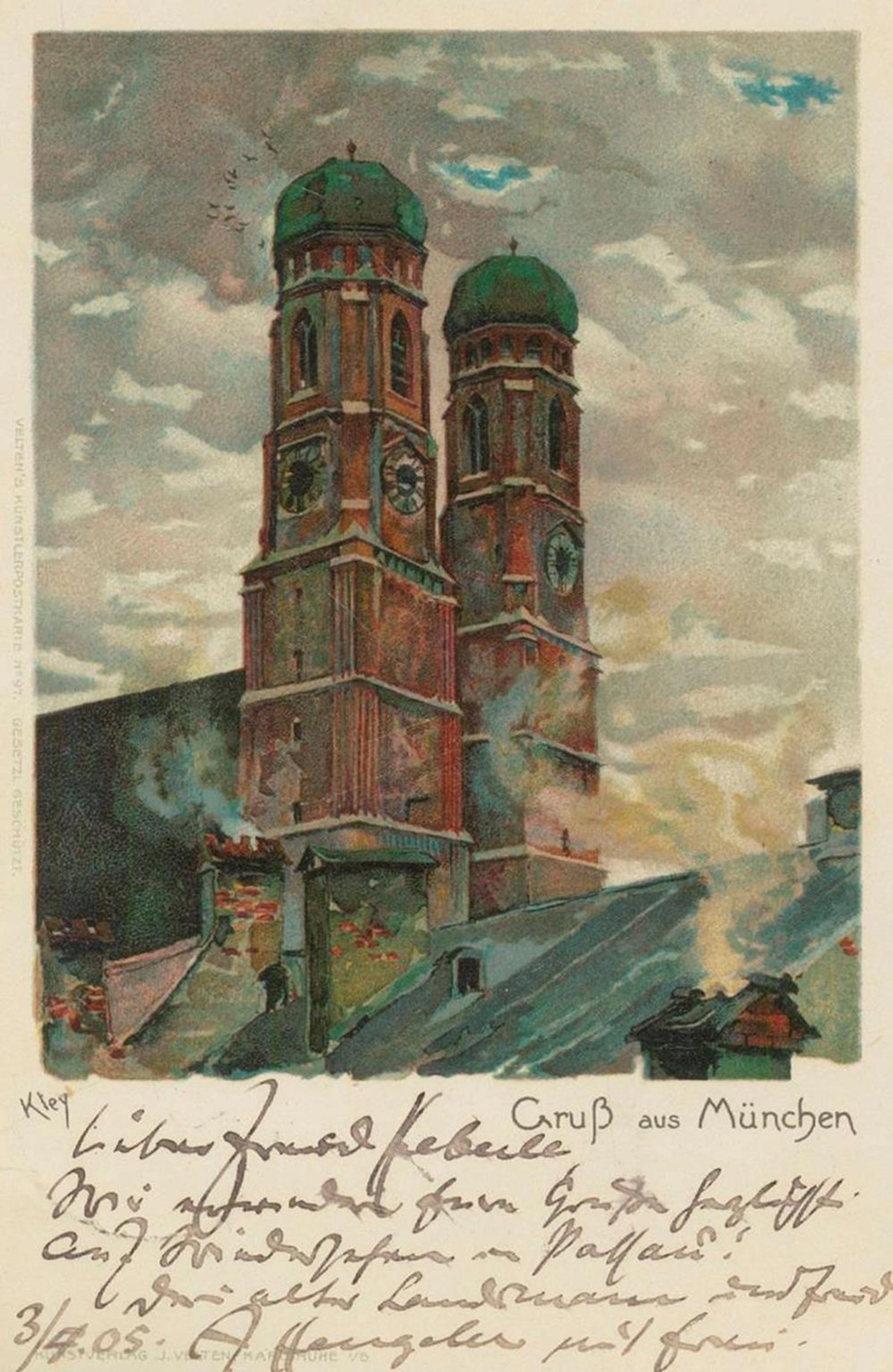 Hengeler, Adolf, - Zeichner u. Maler (1863-1927). 3 eh. Ansichtskarten m