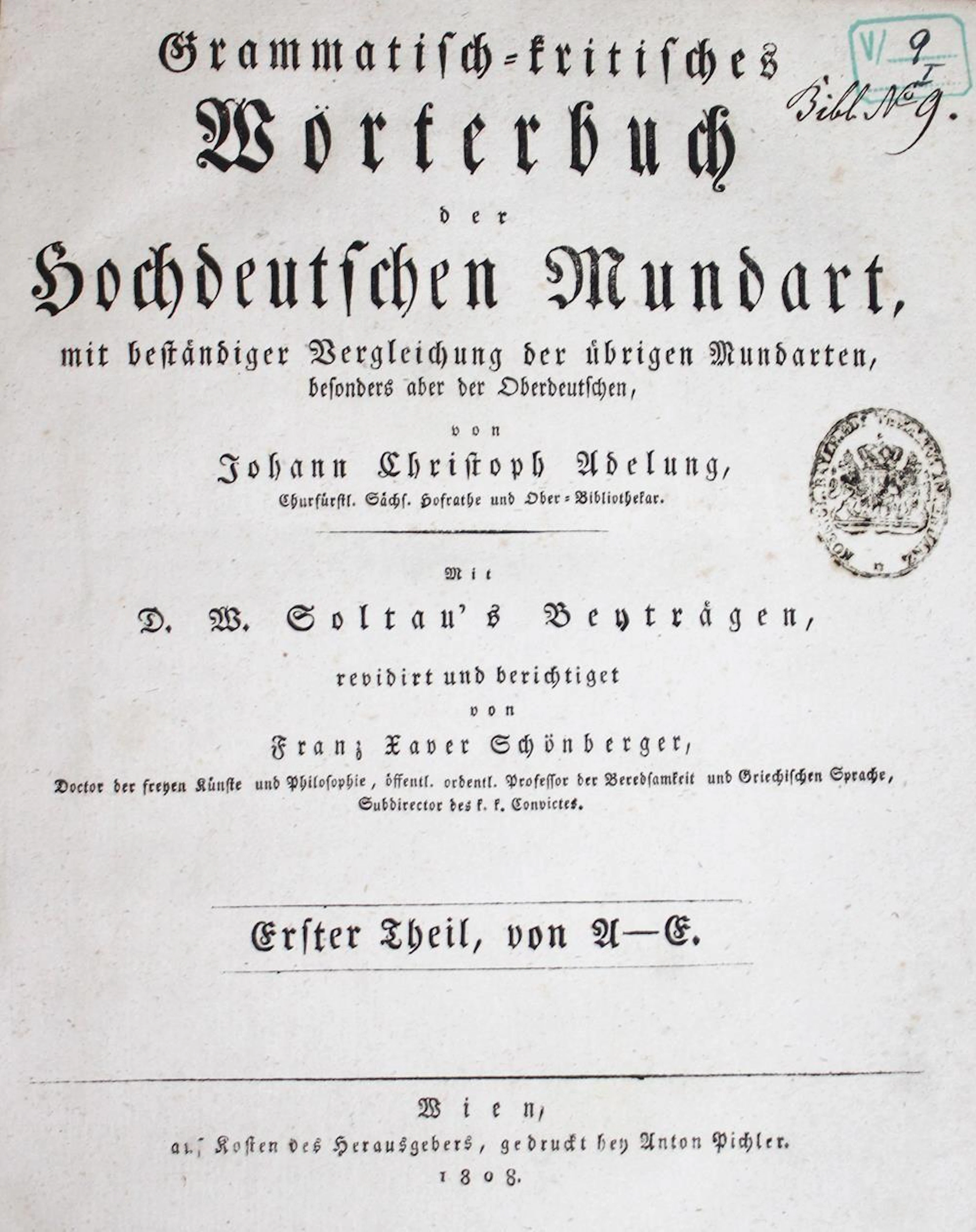 Adelung,J.C. - Grammatisch-kritisches Wörterbuch der Hochdeutschen Munda